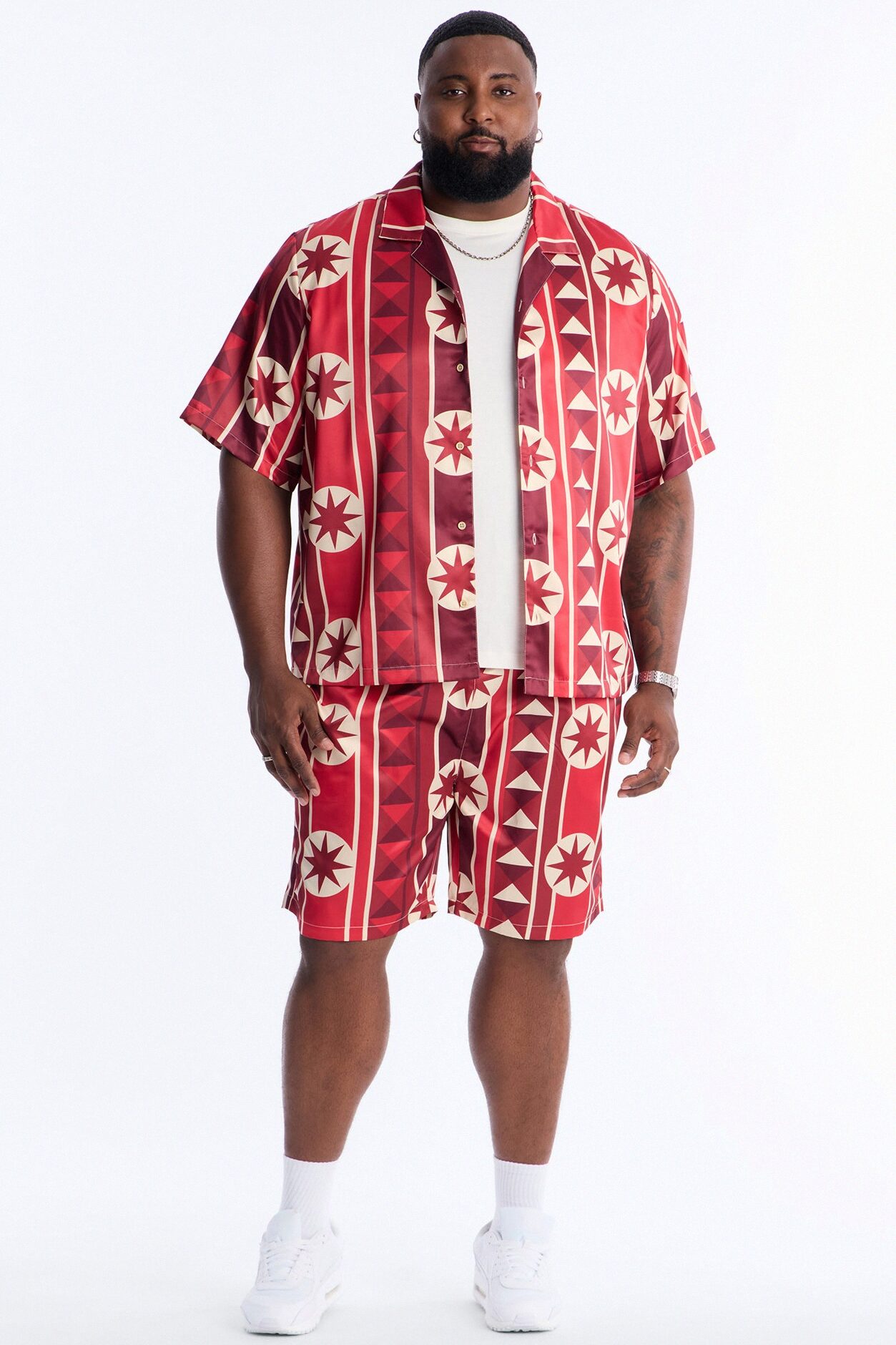 Toscana Geo Relaxed Short - Red