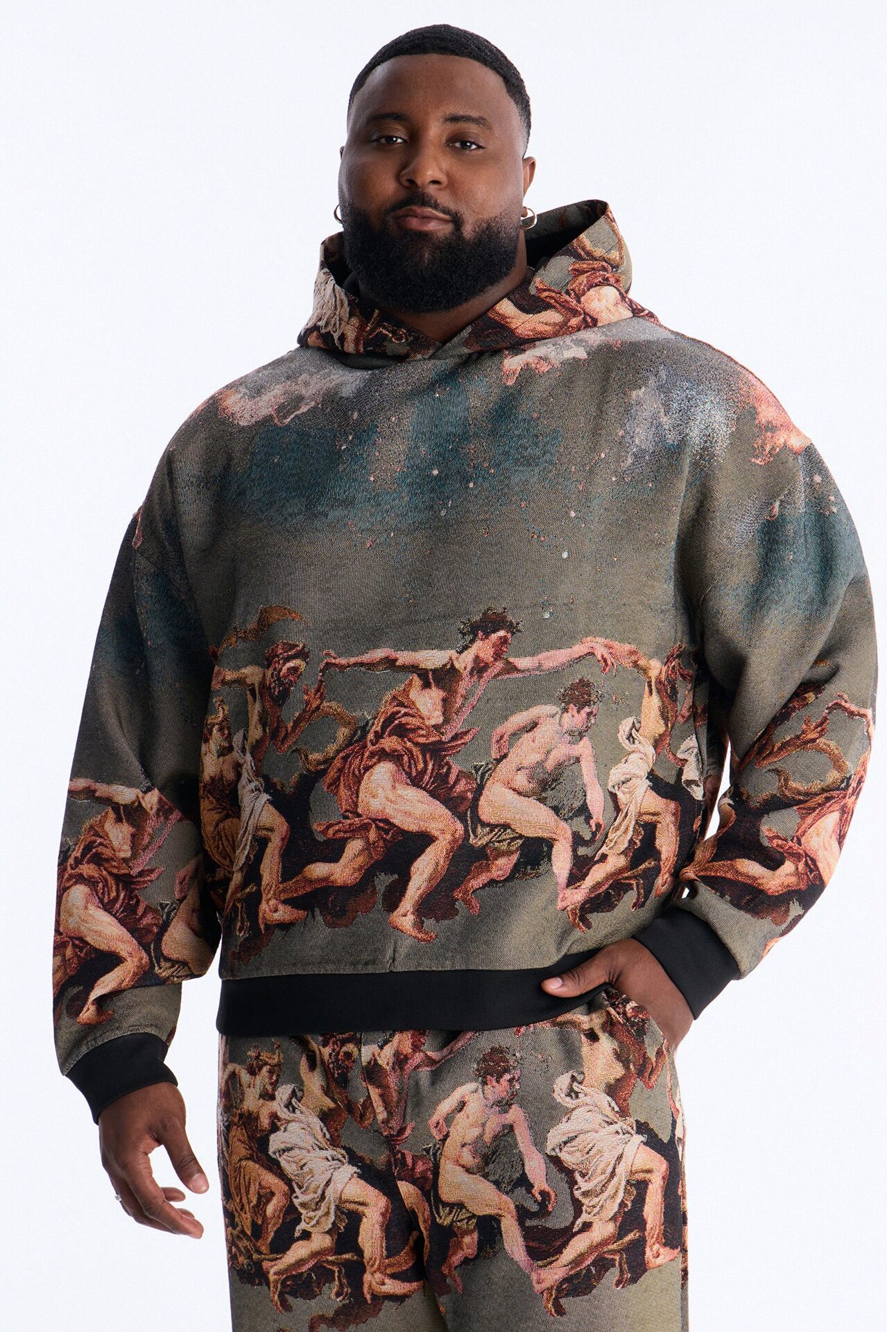 Snakes On The Plains Tapestry Oversized Hoodie - Multi Color