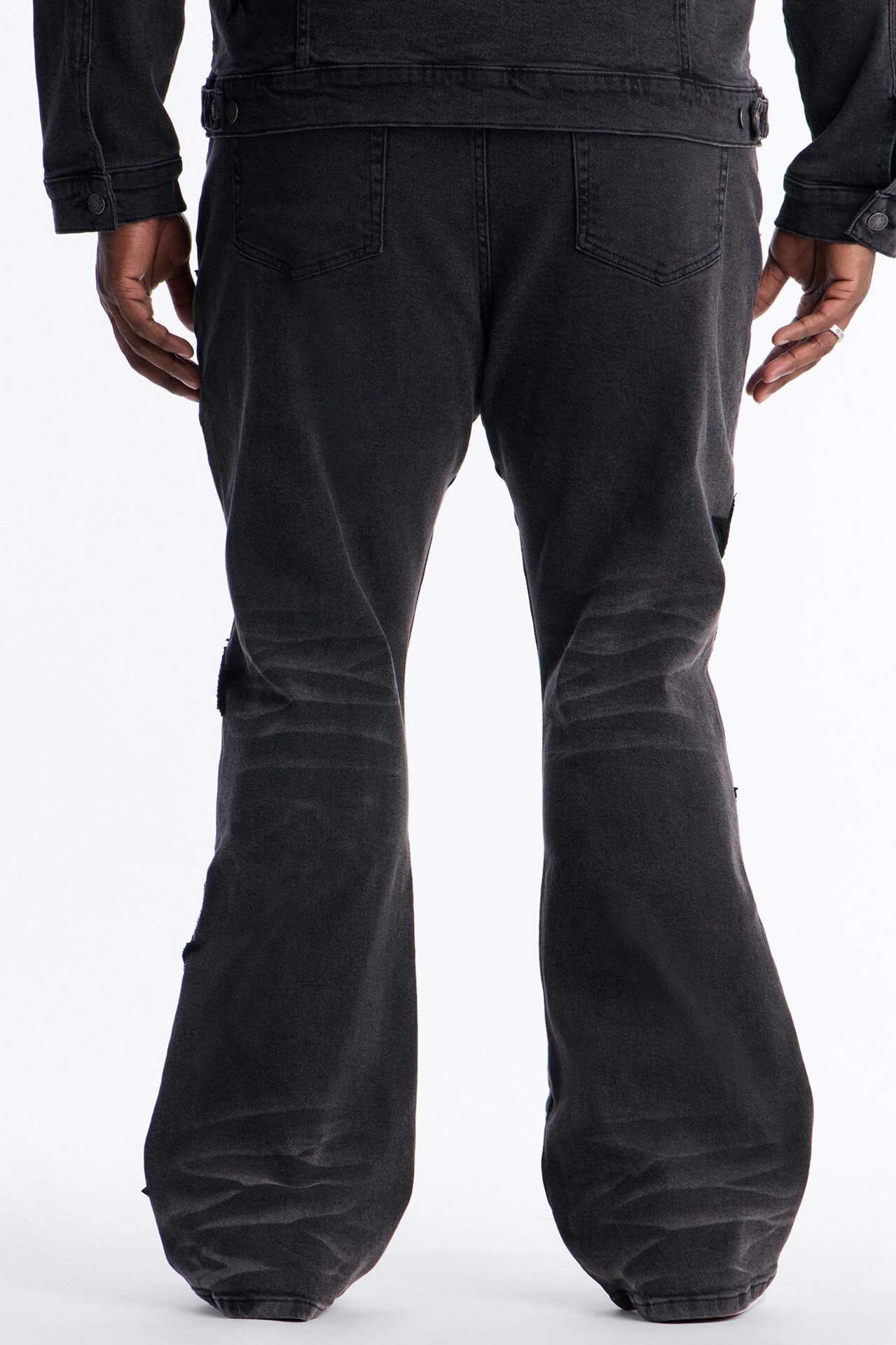 Stacked Skinny Flare Stellar Jean - Black Wash