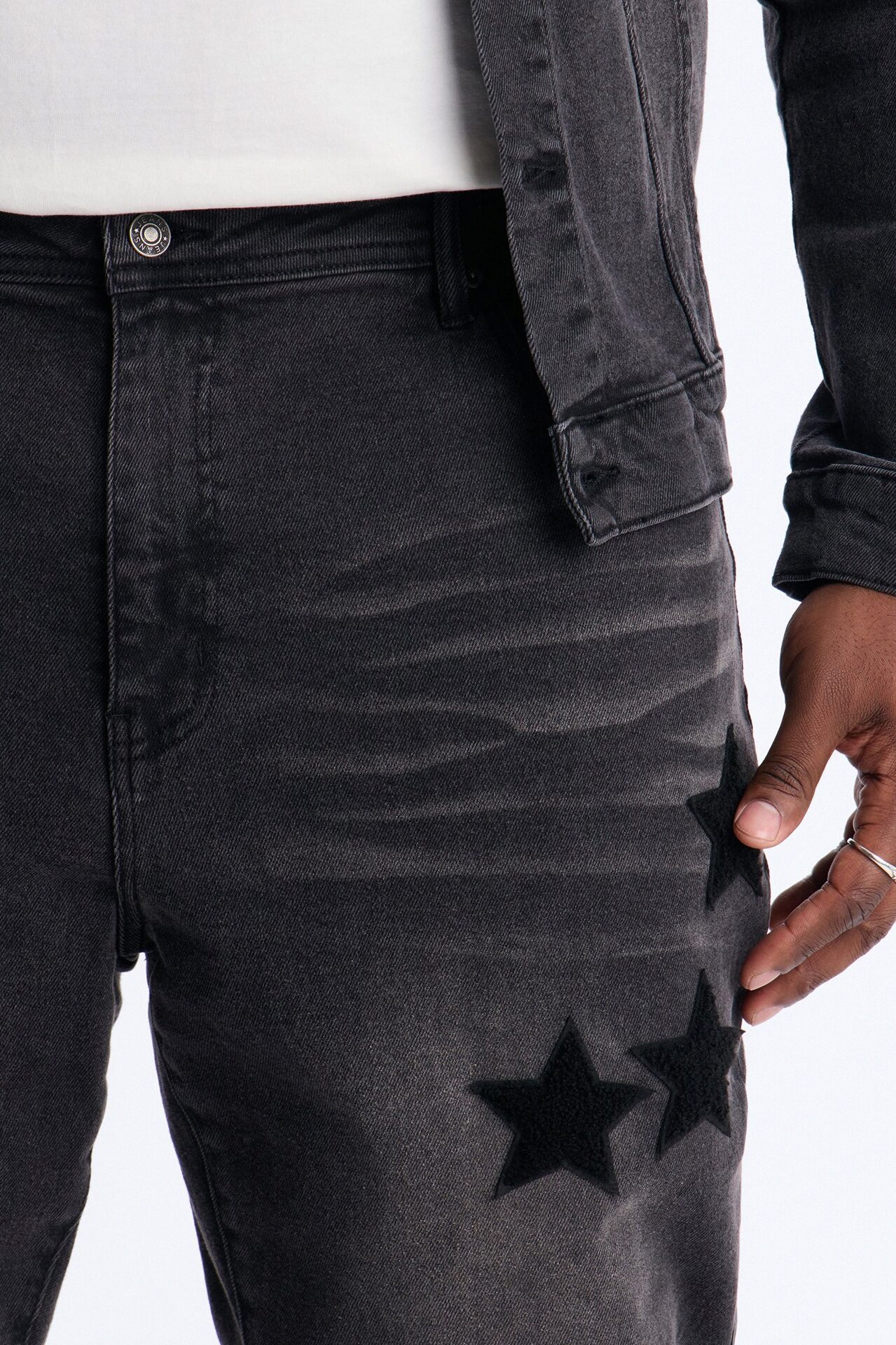 Stacked Skinny Flare Stellar Jean - Black Wash