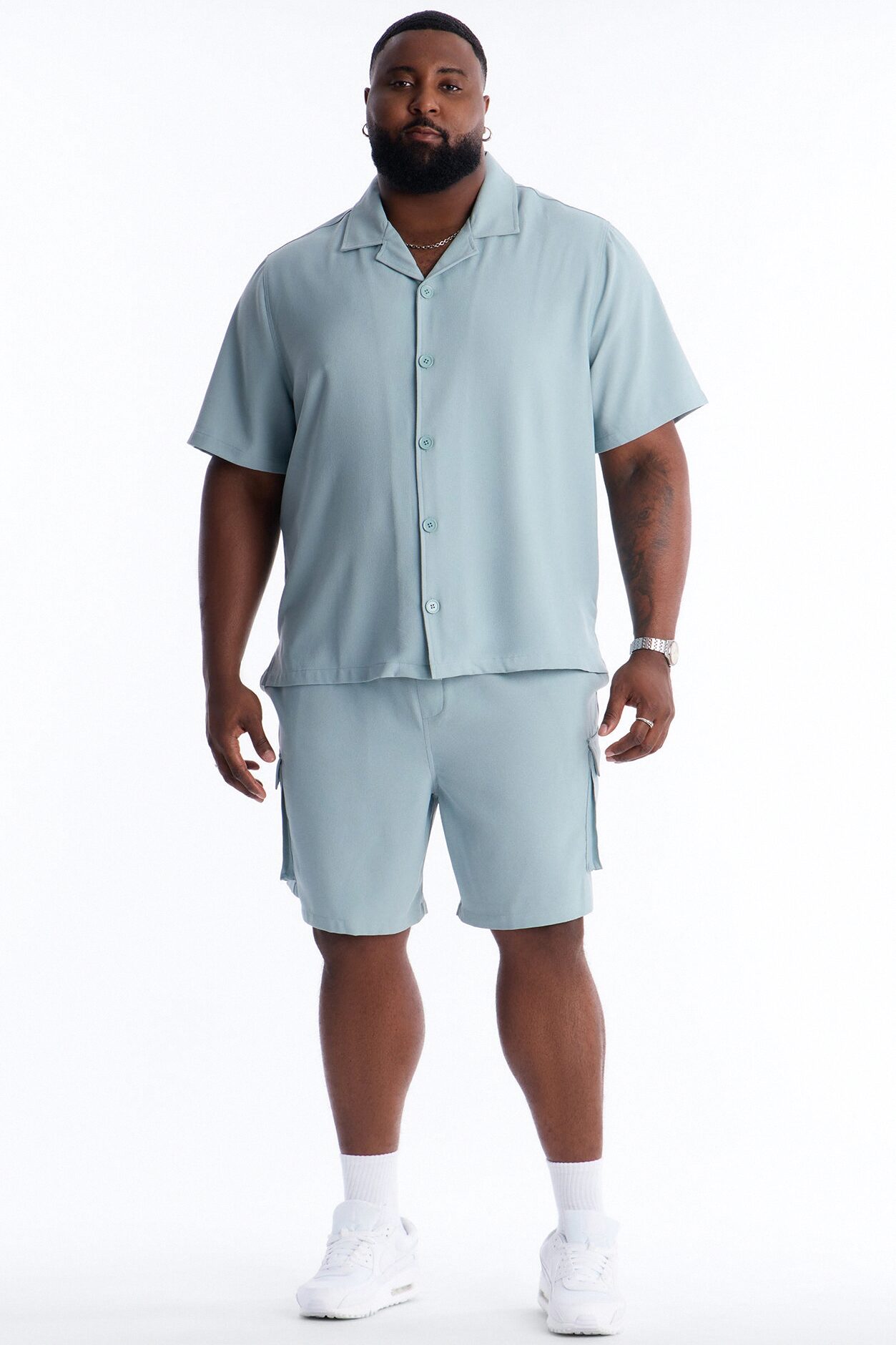 Golden Hour Relaxed Cargo Short - Slate Grey