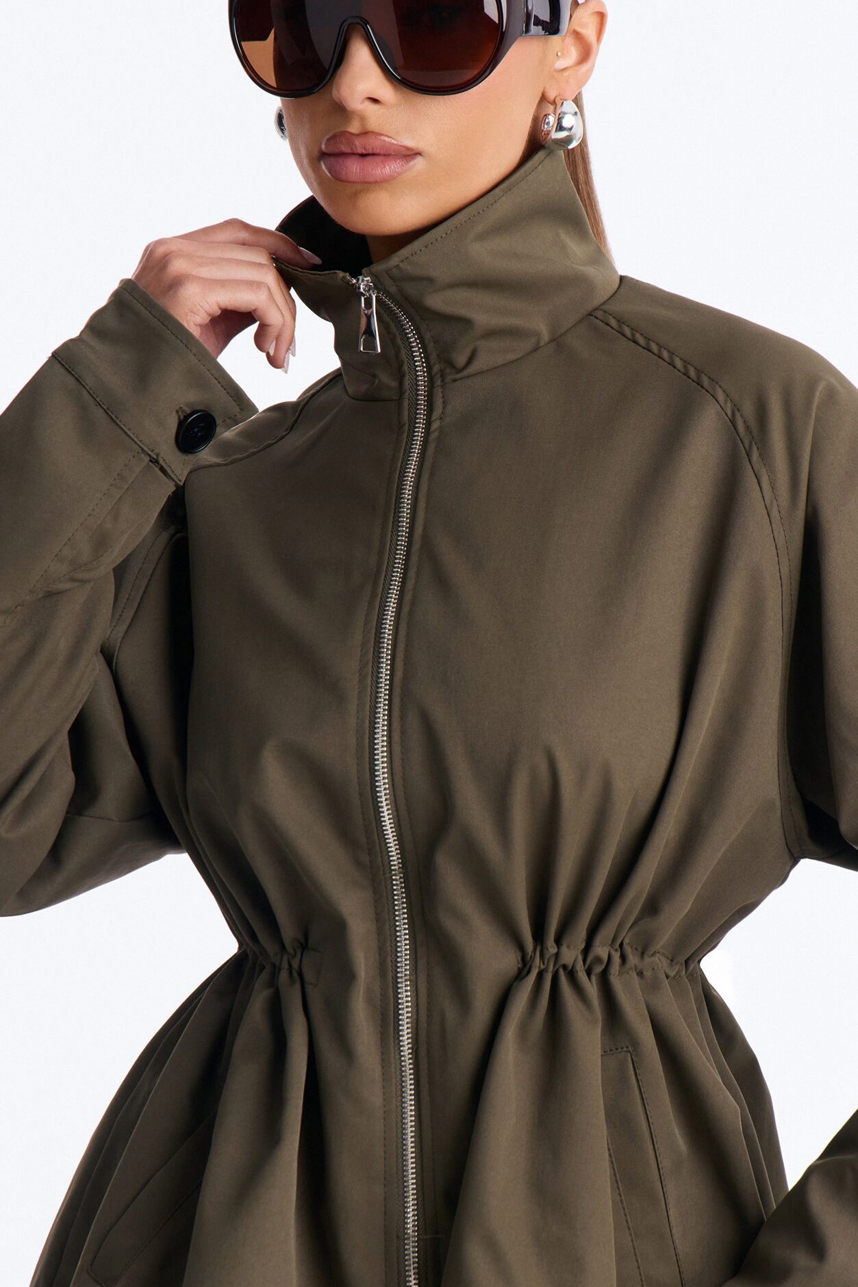 On Duty Funnel Neck Utility Anorak - Olive