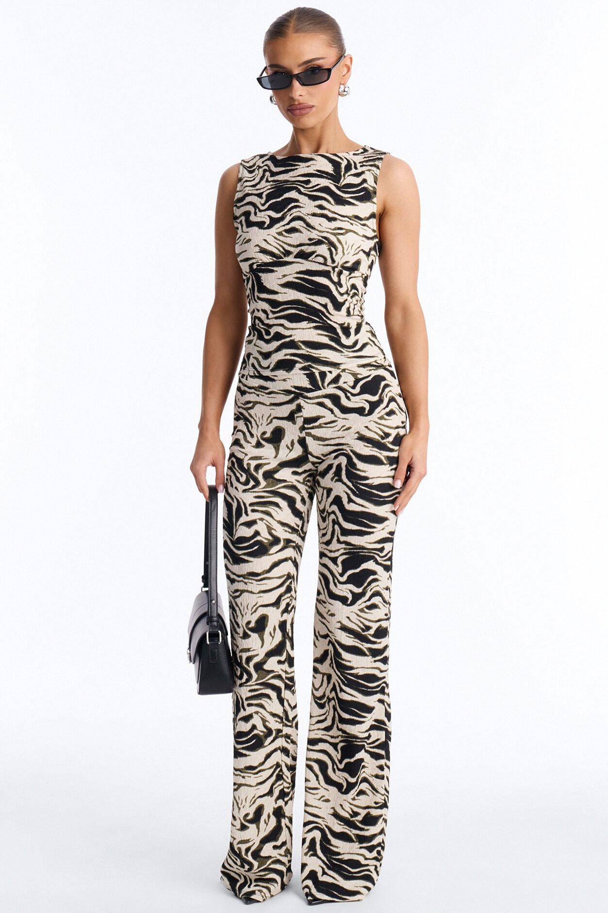 All The Ways Straight Leg Pant Set - Black/combo