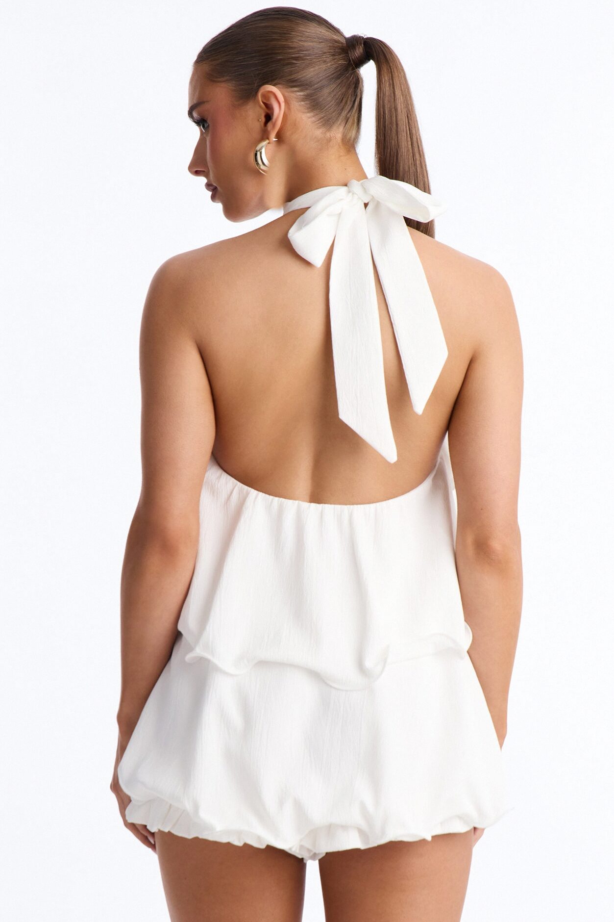 Le Fleur Halter Short Set - White