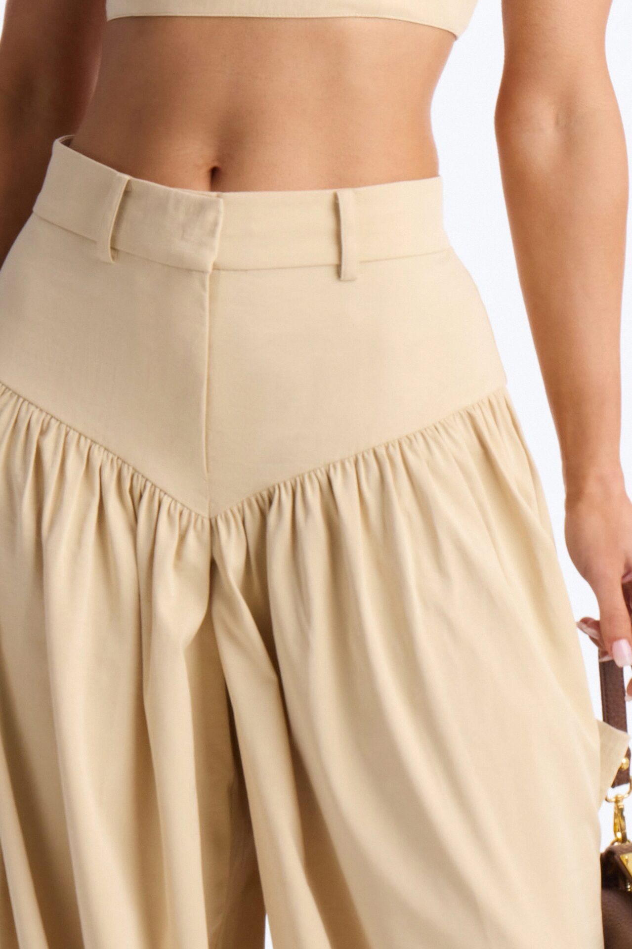 Leilani Balloon Pant Set - Khaki