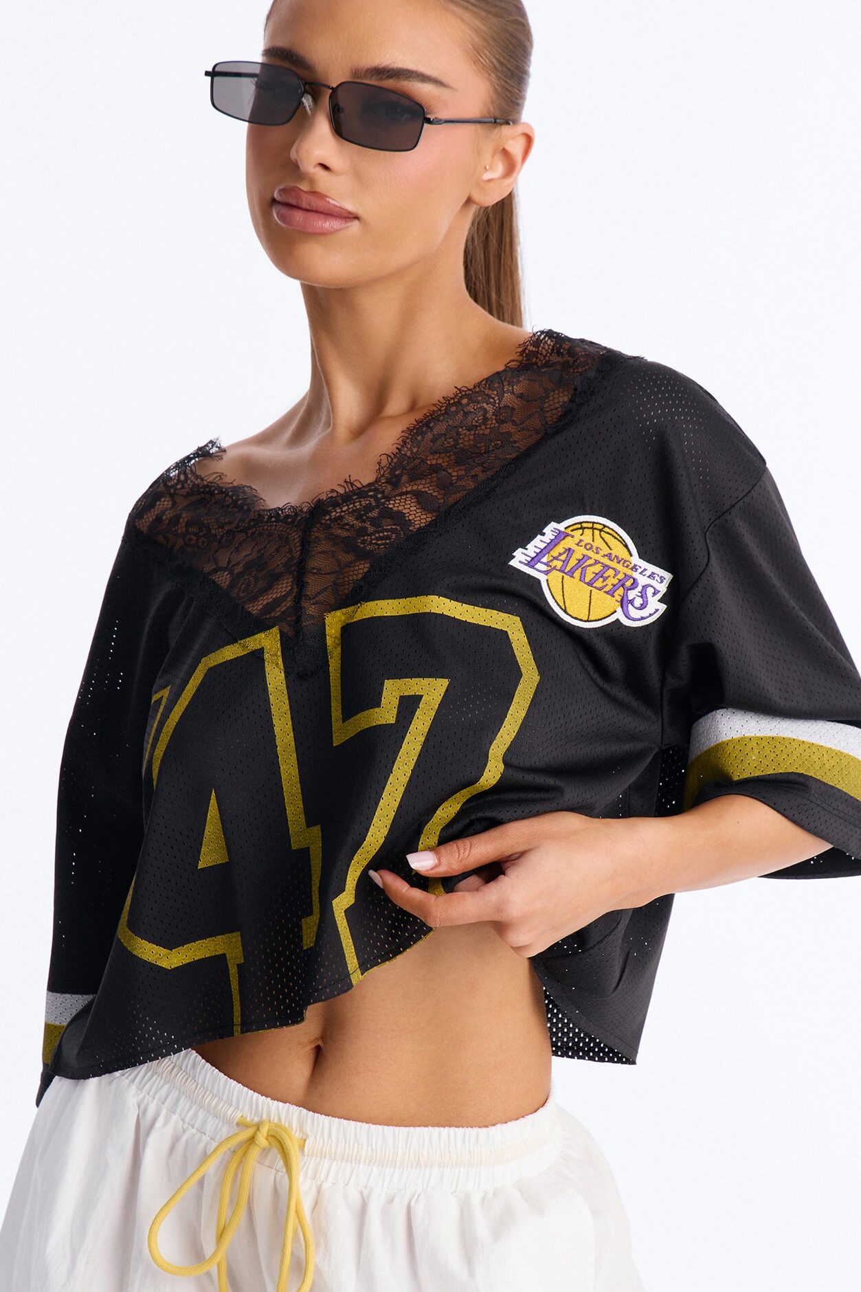 NBA LA Lakers Cropped Top - Black