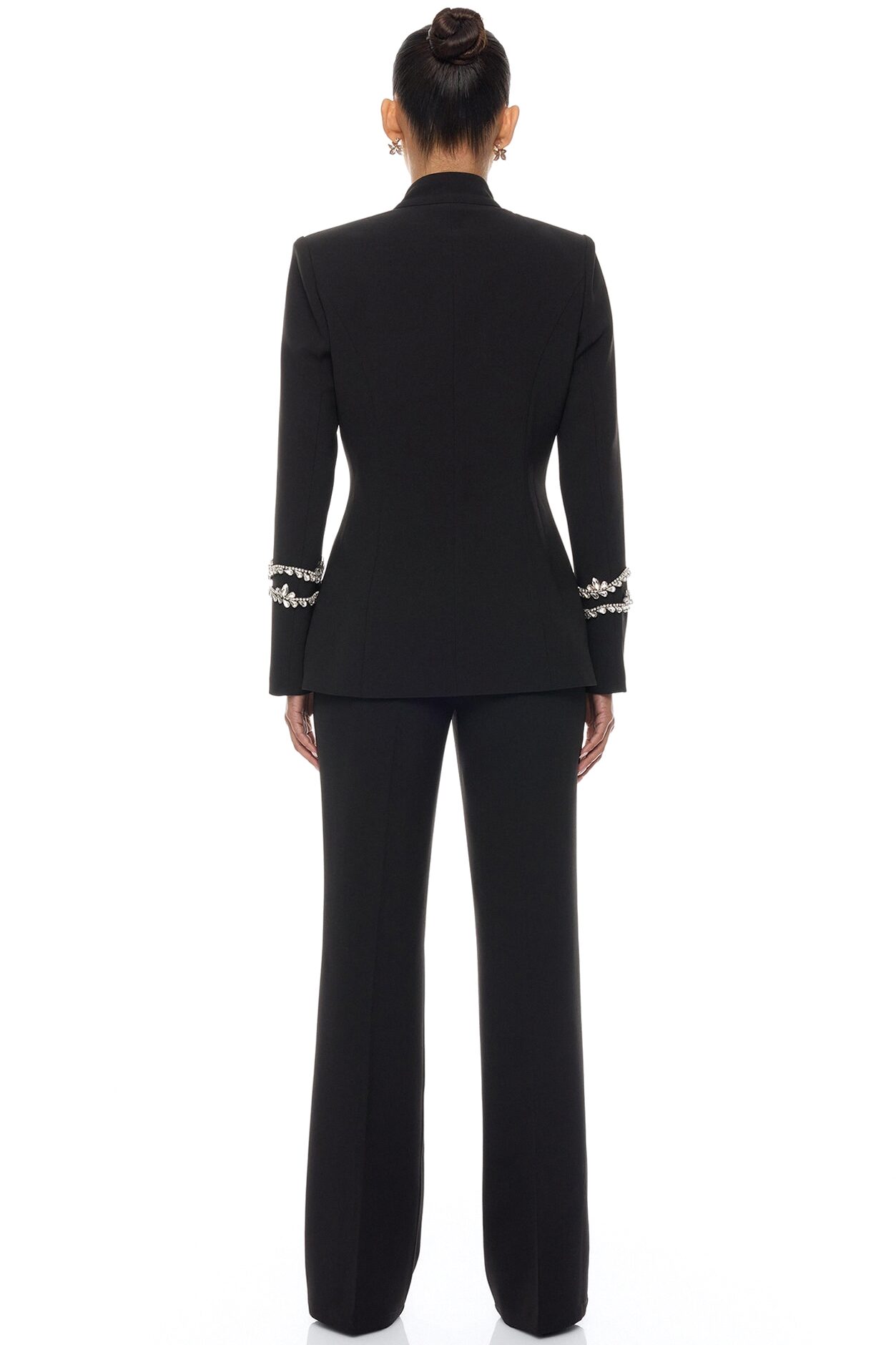 Billie Rhinestone Pant Set - Black