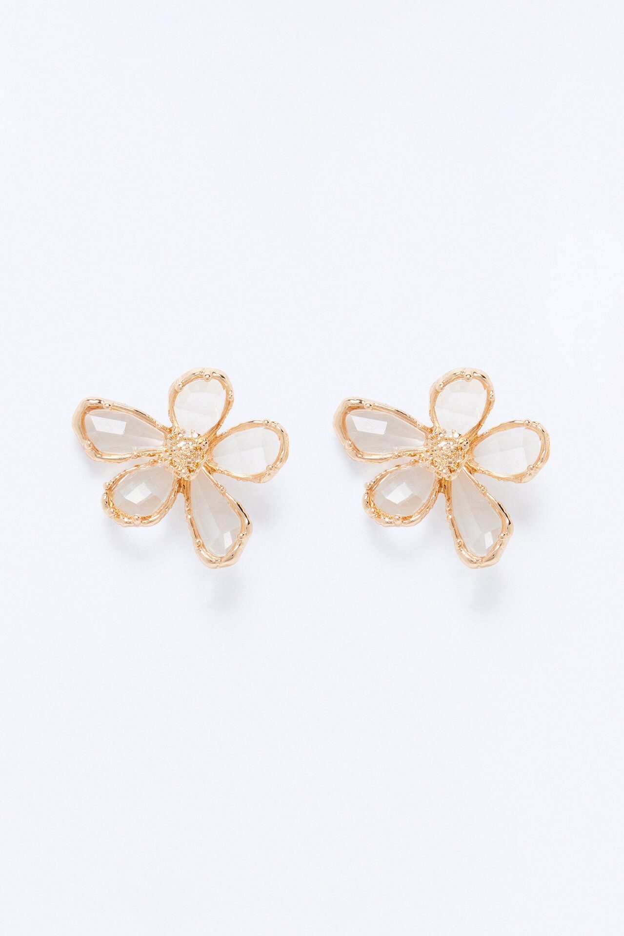 Poppy Floral Earrings - Gold