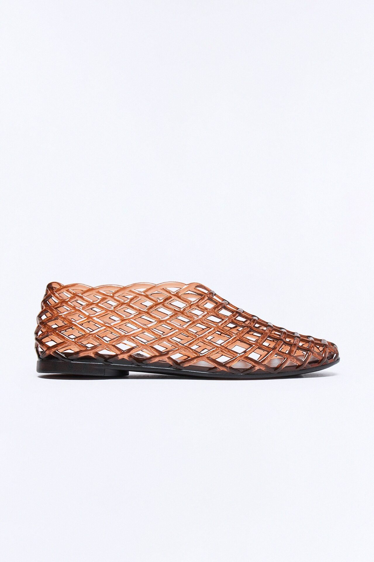Annalise Jelly Mesh Flats - Dark Brown