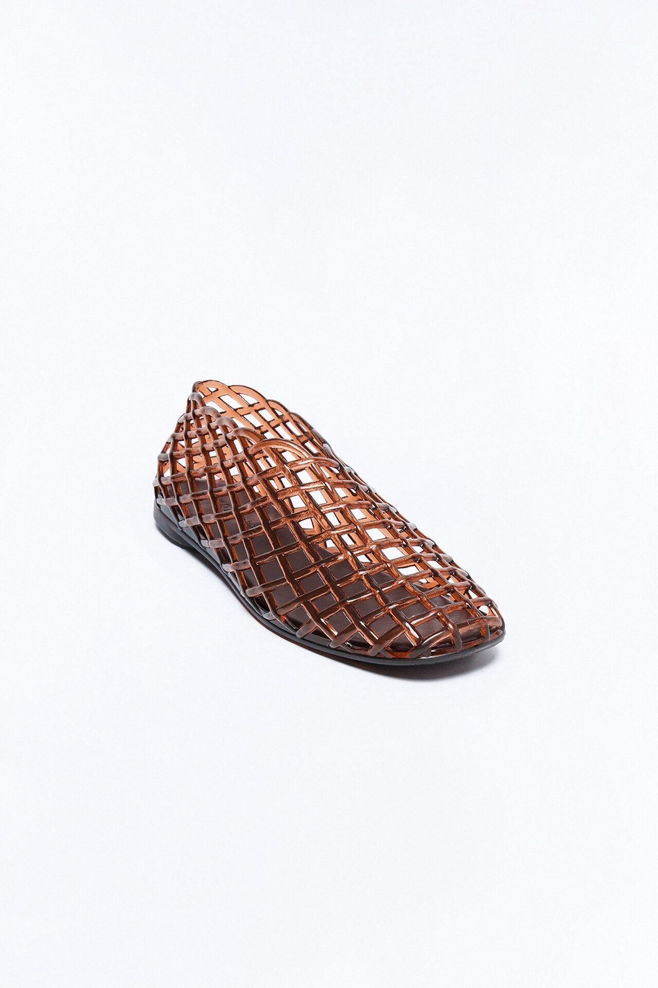 Annalise Jelly Mesh Flats - Dark Brown