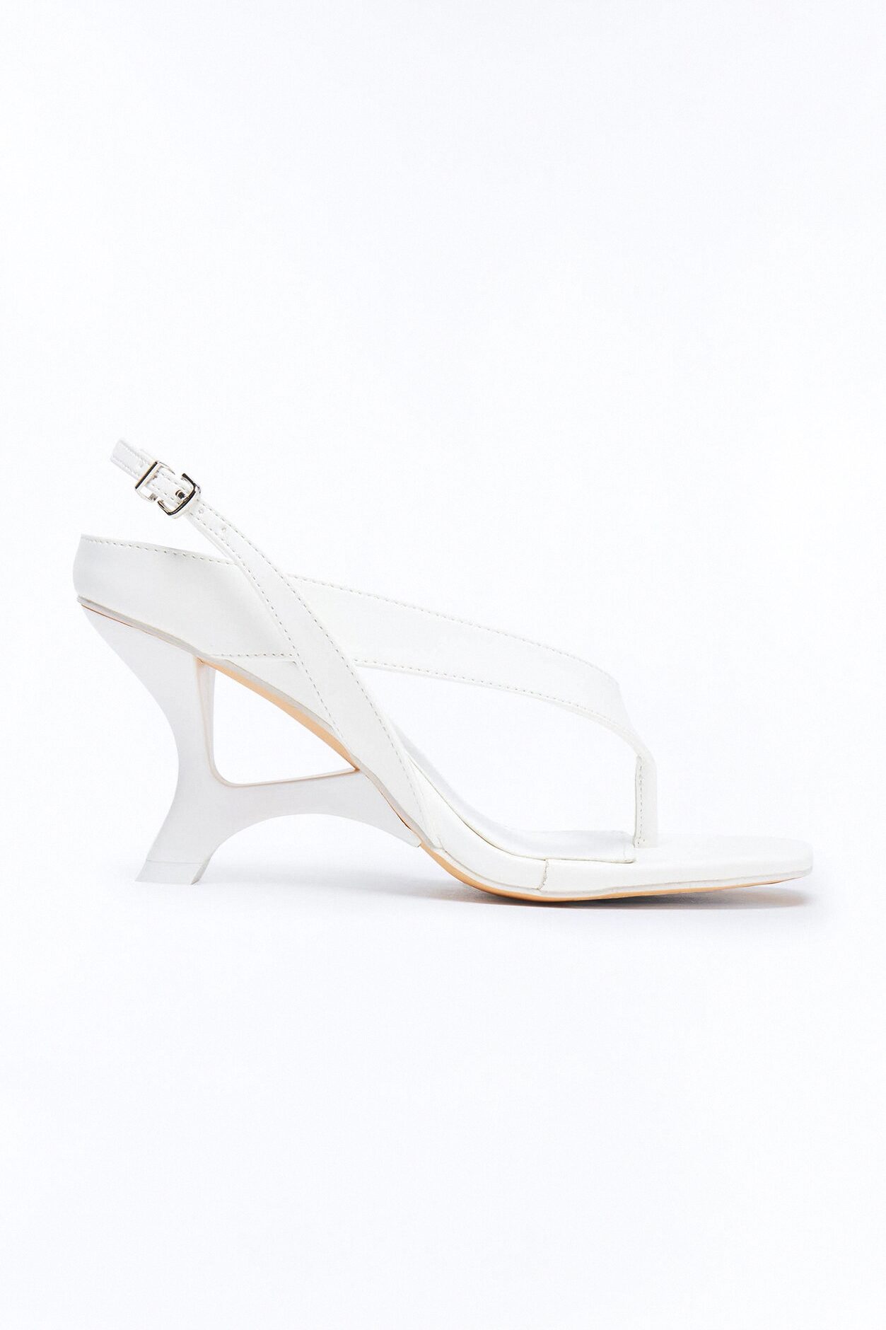 Clarence Novelty Slingback Wedges - White