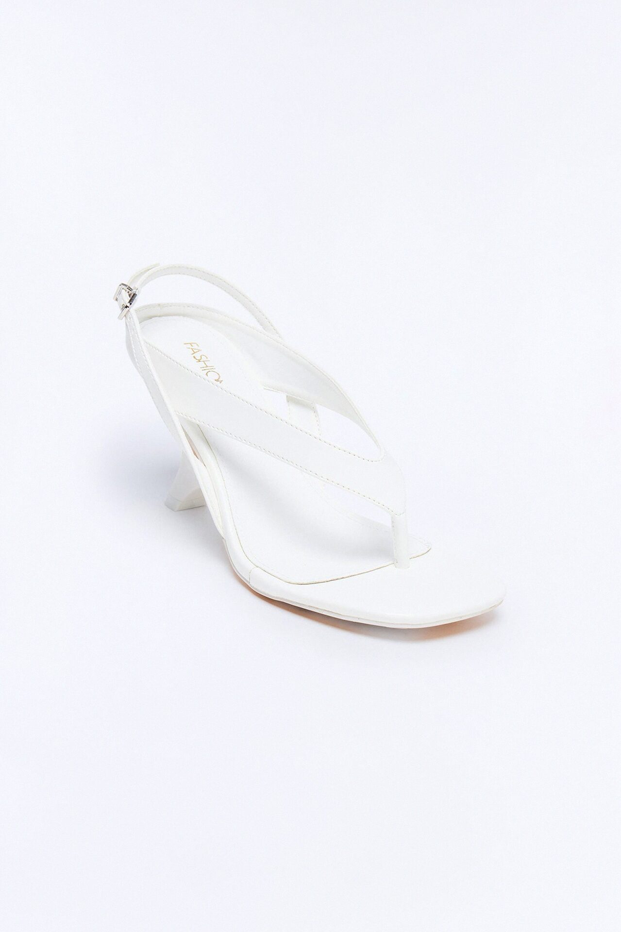 Clarence Novelty Slingback Wedges - White