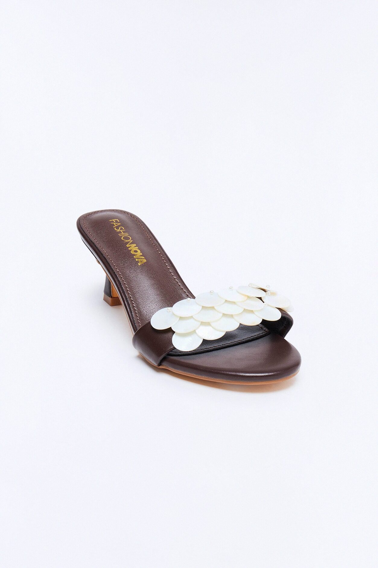 Sundial Shell Kitten Heels - Chocolate