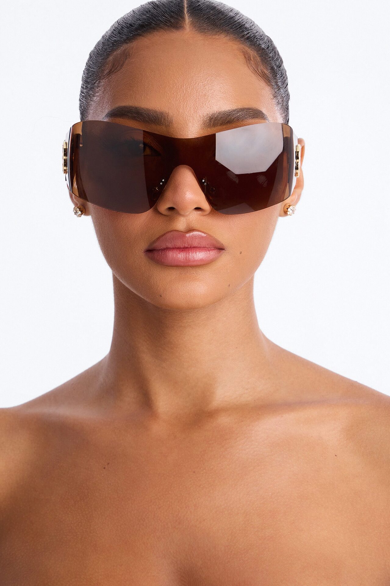 Hot Shot Shield Sunglasses - Brown