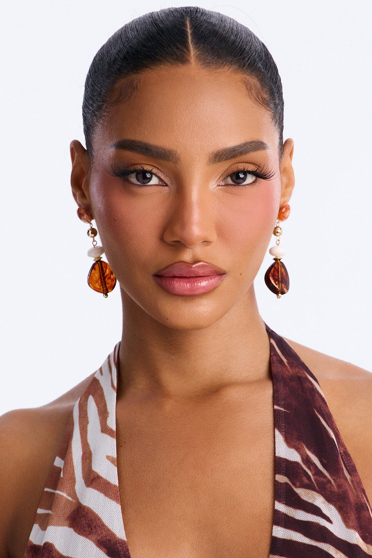Rivera Maya Drop Earrings - Brown/combo