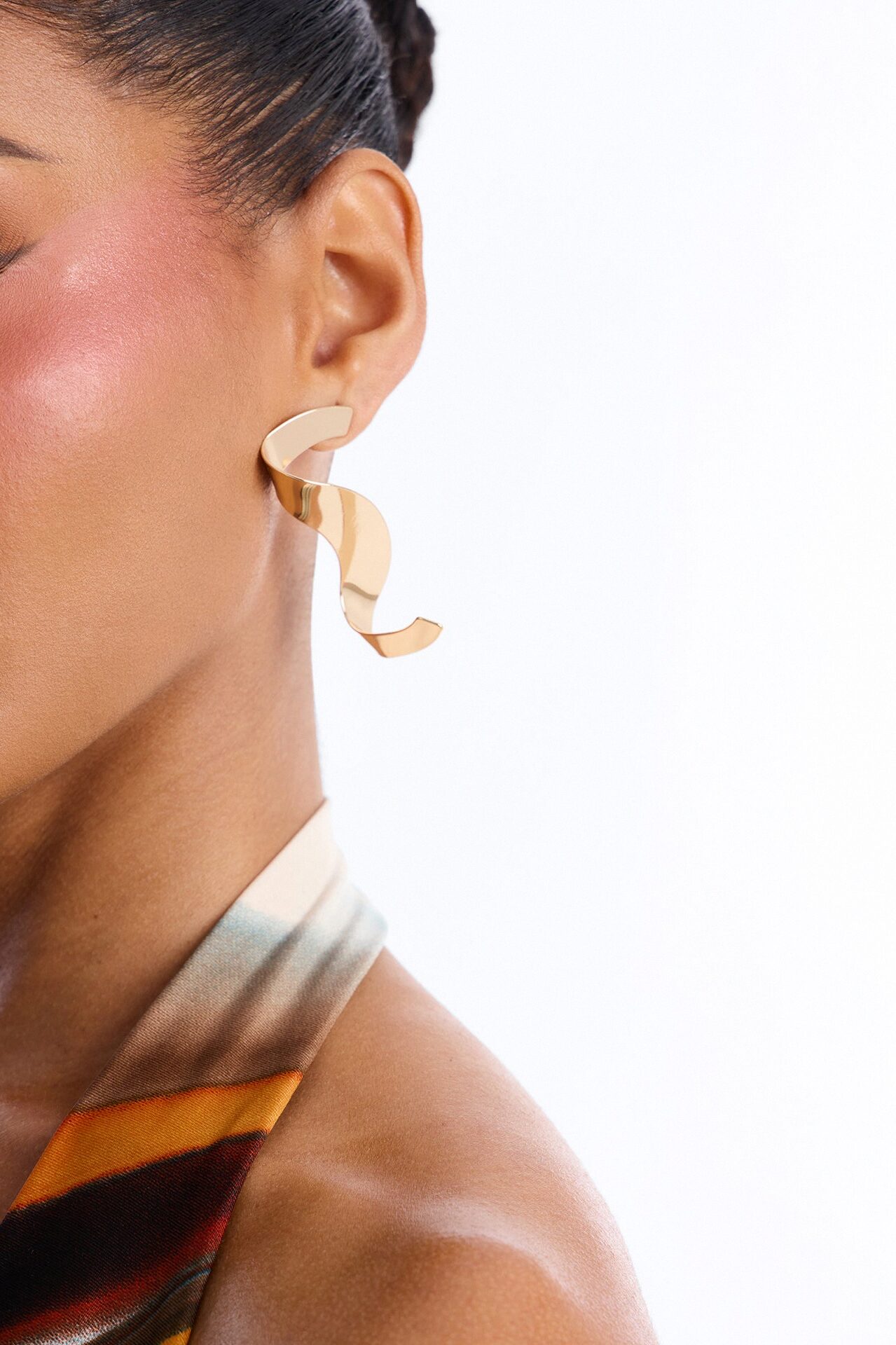 Good Things Coming Abstract Earrings - Gold