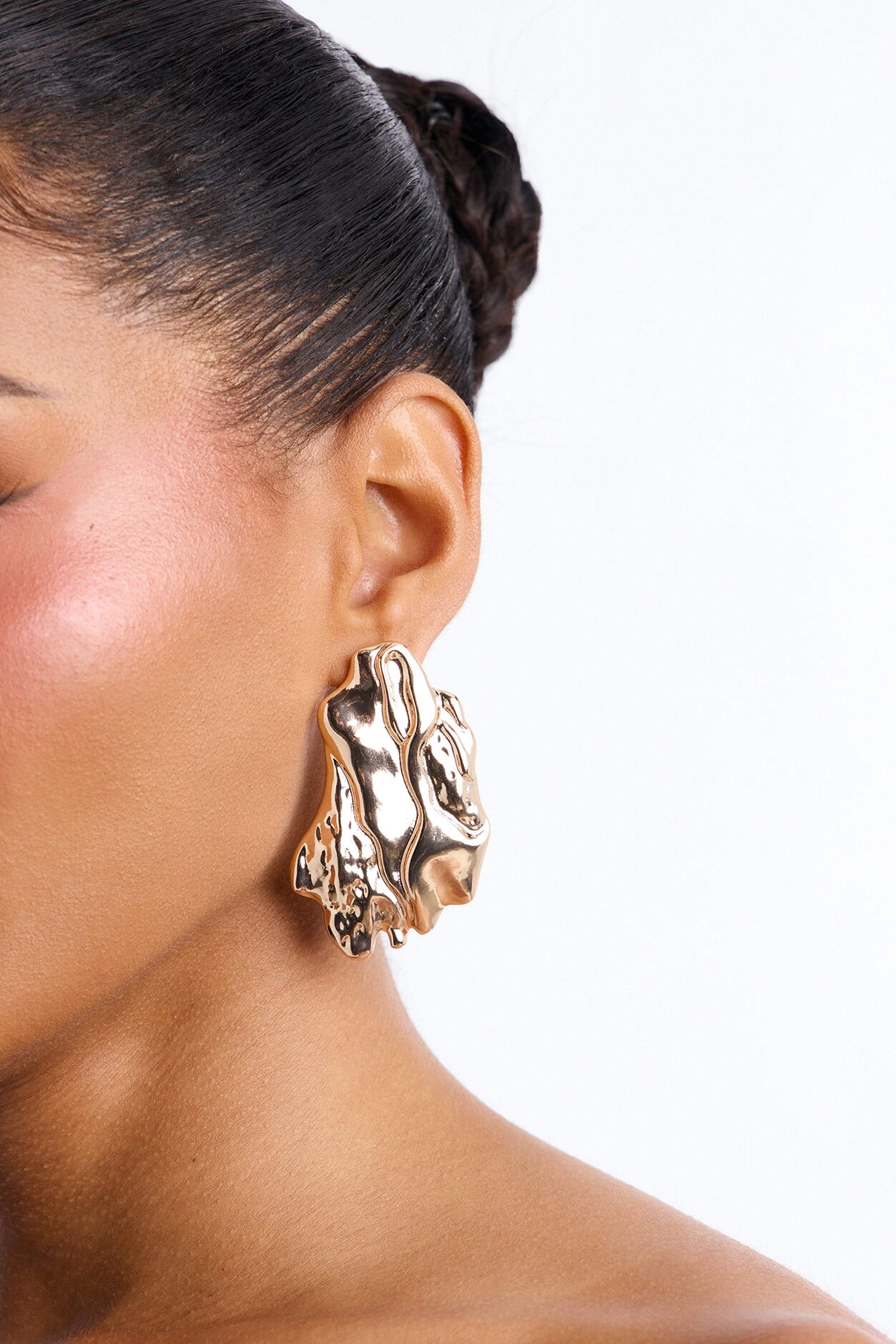 Charmed Life Textured Drop Earring - Gold
