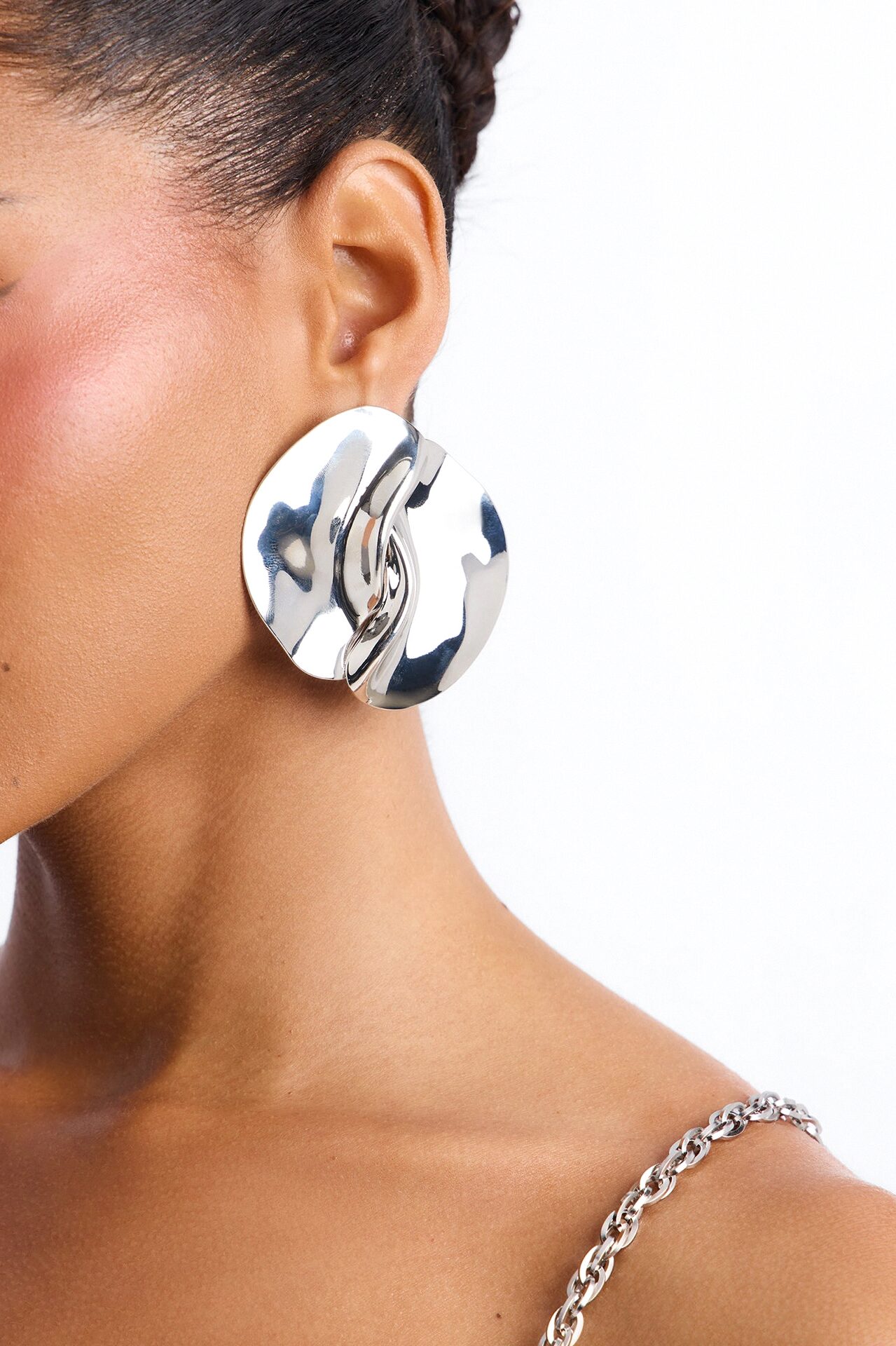 Winding Down Drop Earrings - Silver