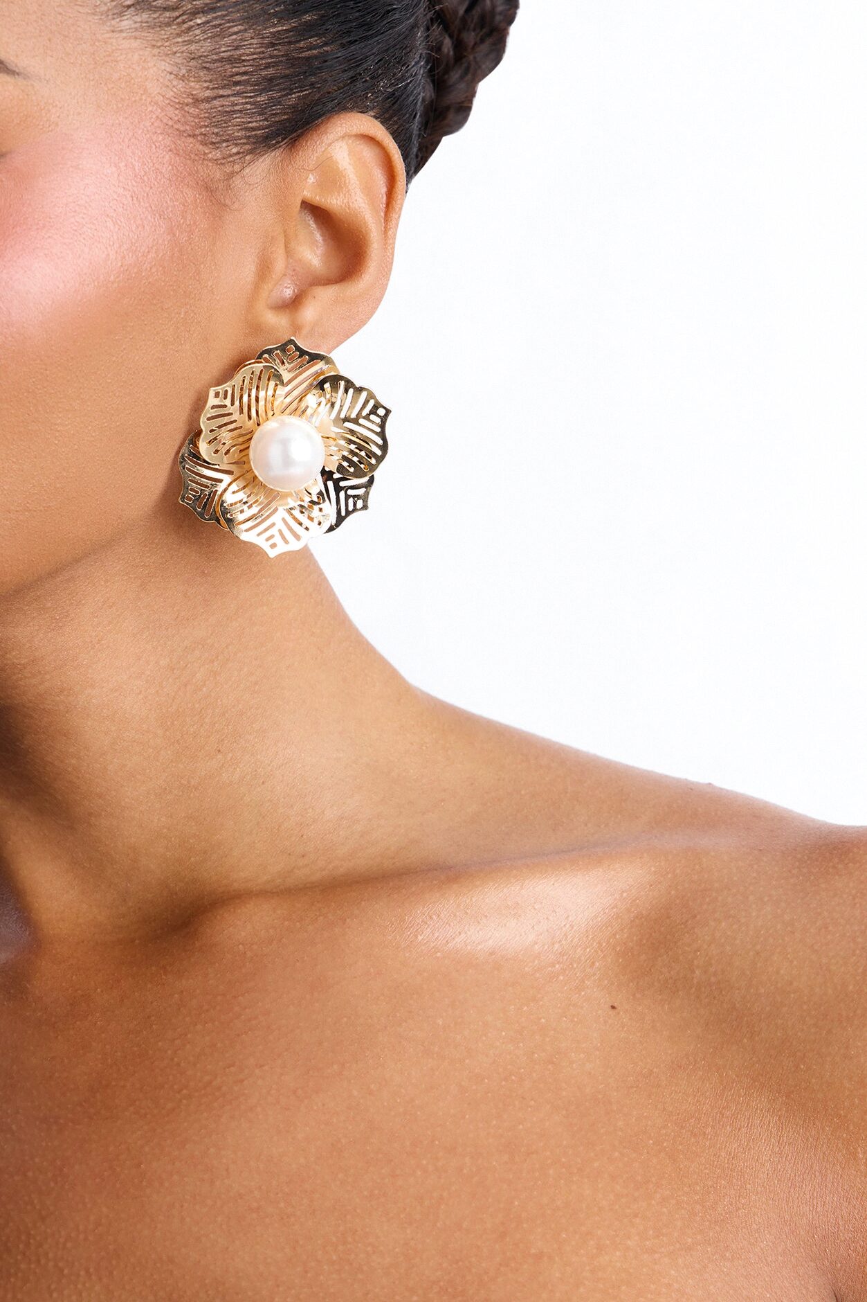 Aloha Forever Floral Earrings - Gold