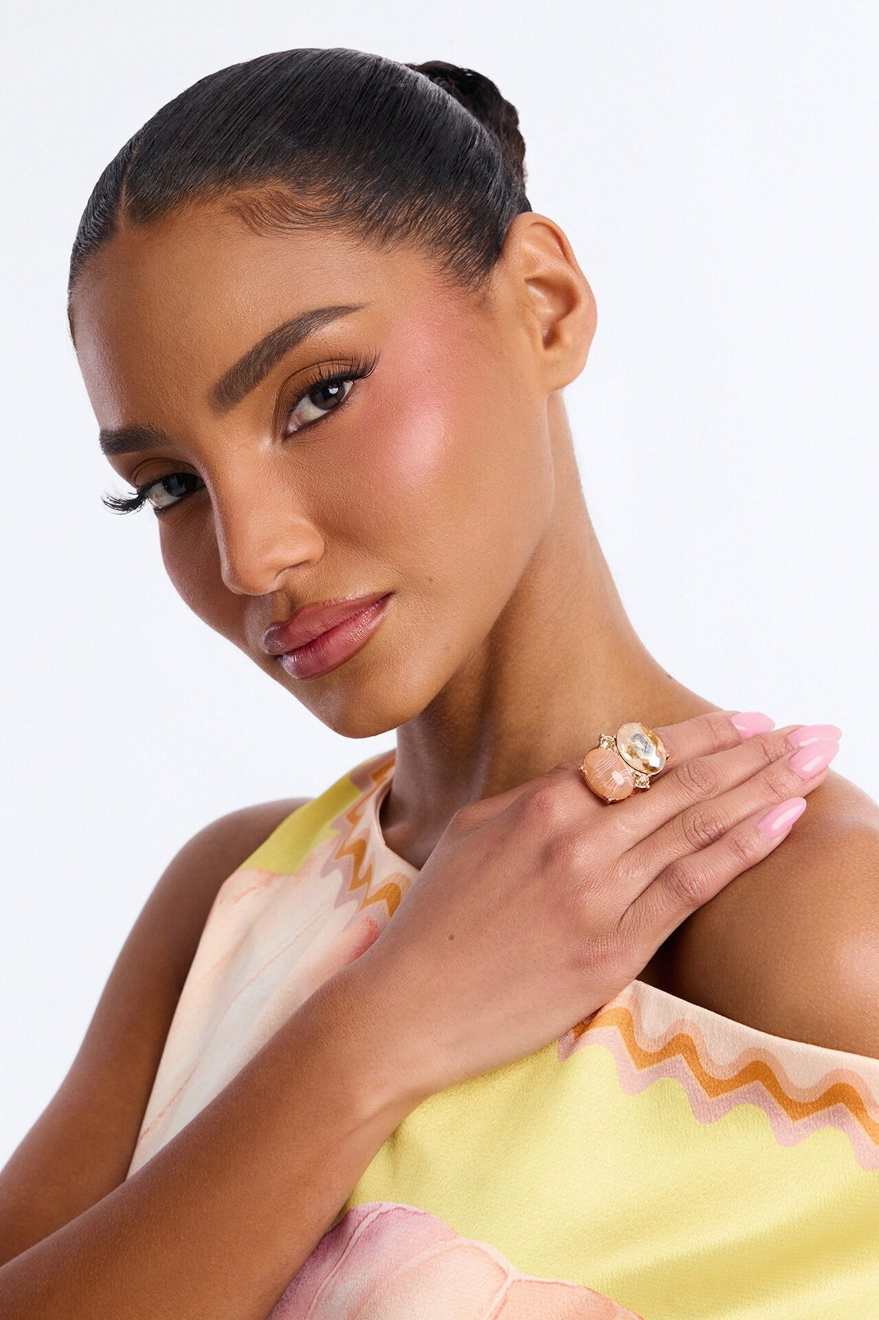 Golden Escape Statement Ring - Gold/combo