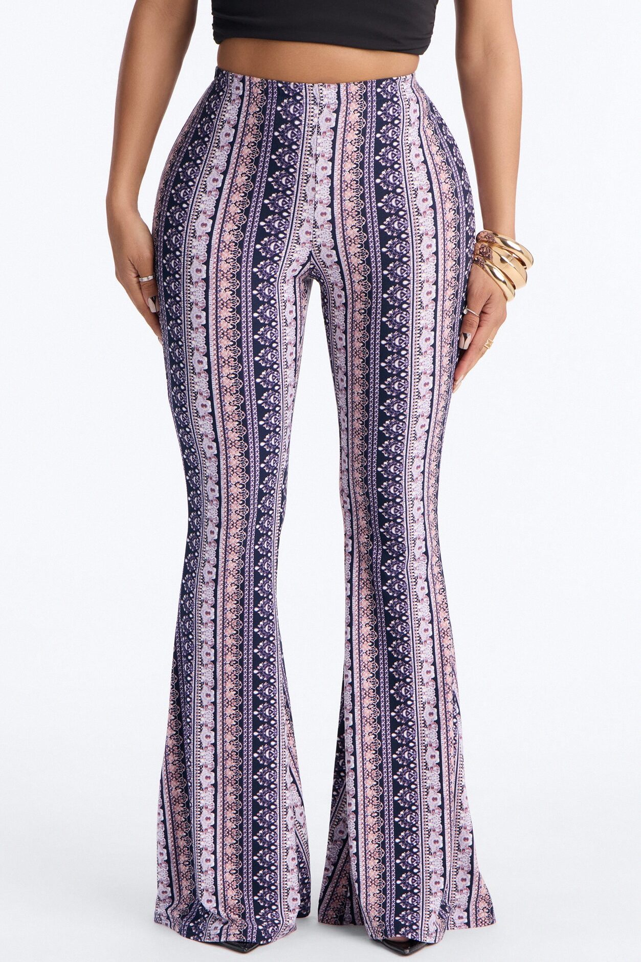 Third Strike Boho Flared Pant 33″ - Purple/combo