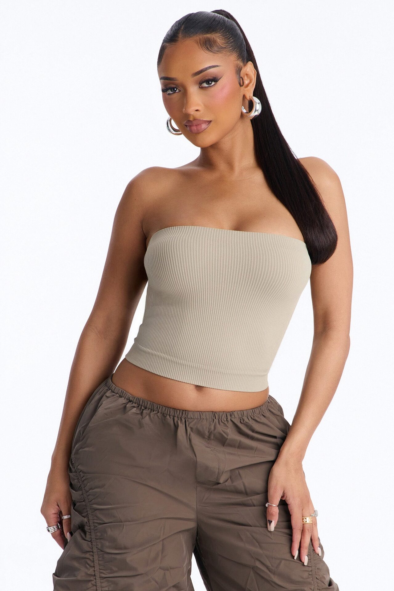 Kimberly Seamless Tube Top - Olive