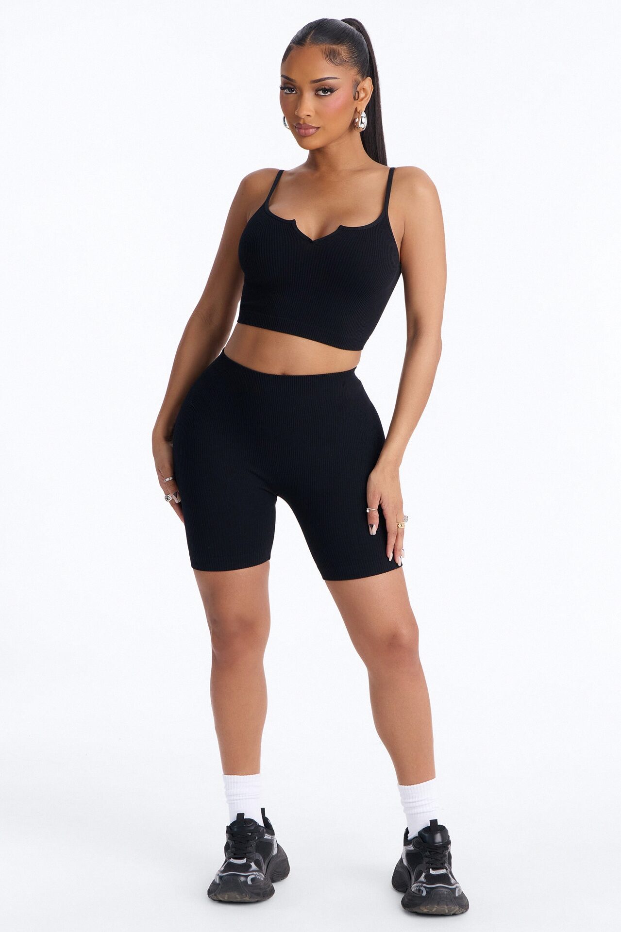 Chloe Seamless Short Set - Black
