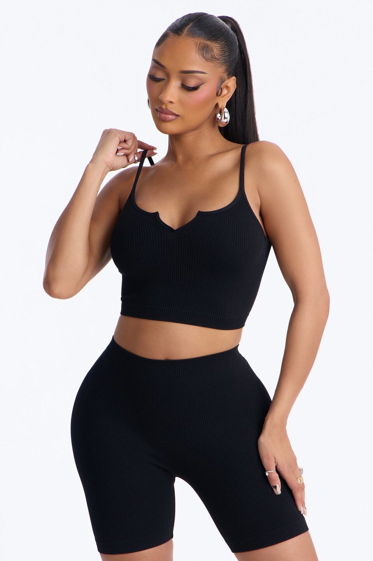 Chloe Seamless Short Set - Black