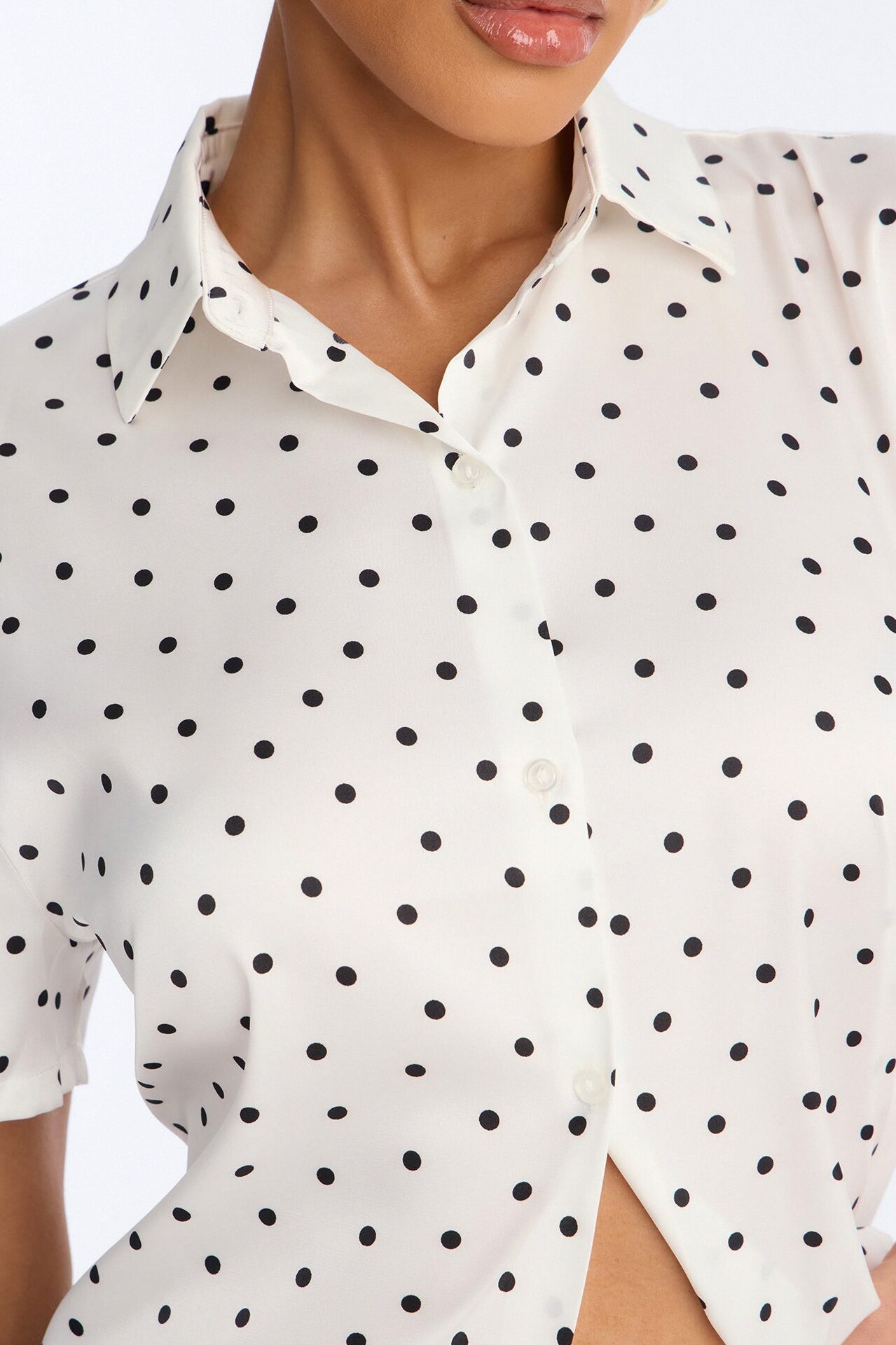 Whimsy Polka Dot Shirt - Ivory/combo