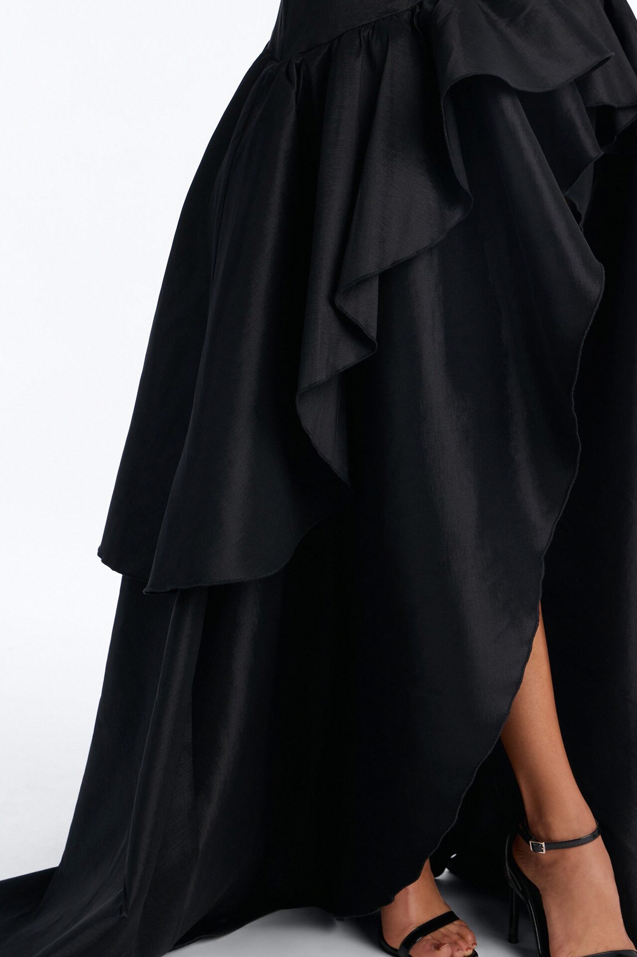 Blurred Memories Embellished Maxi Gown - Black