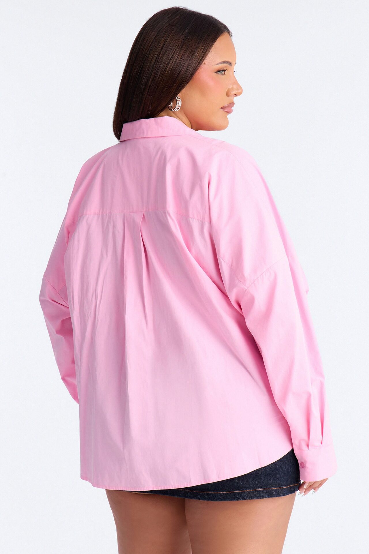 Cool Girl In Progress Pleated Poplin Top - Pink