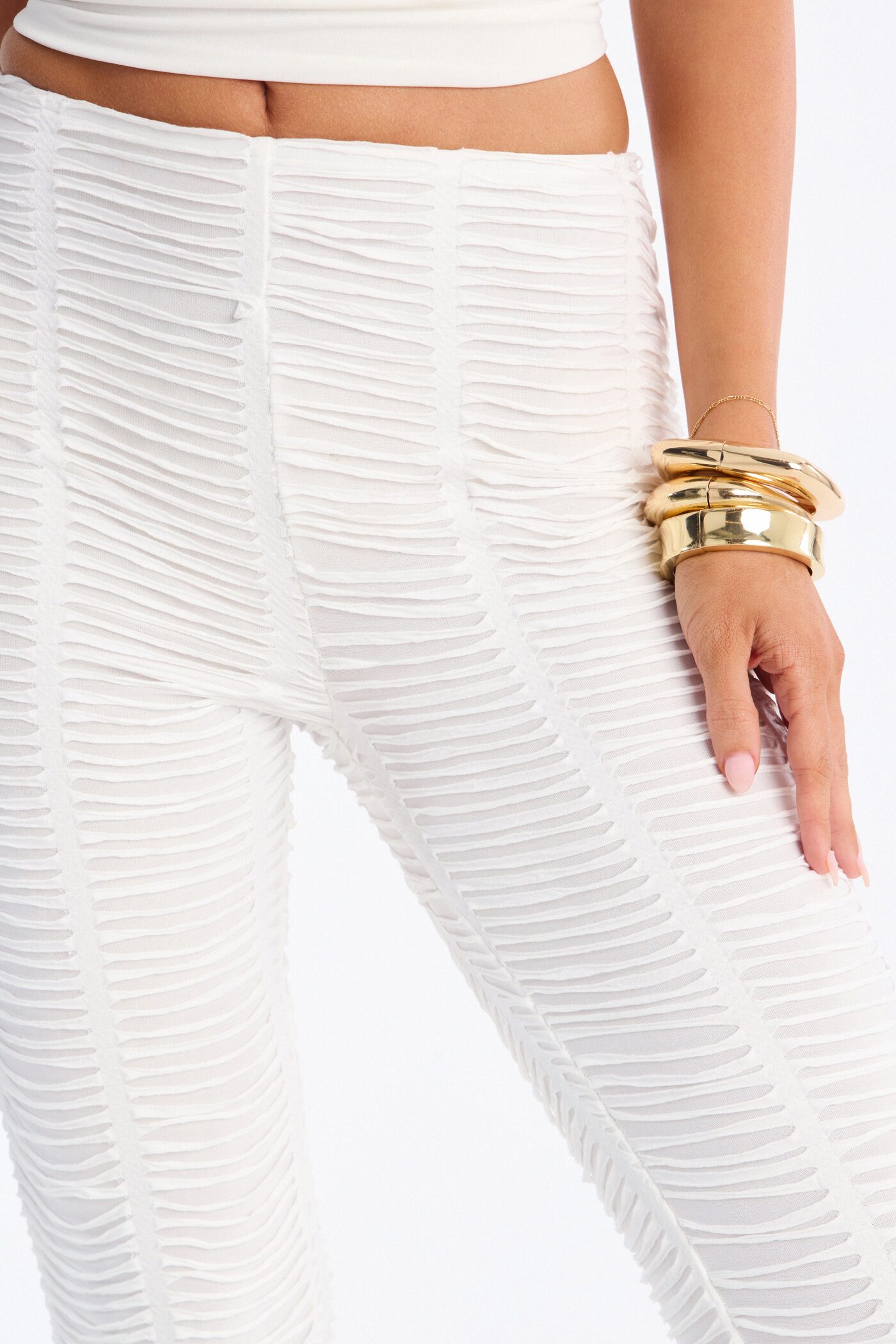 Harlow Low Rise Straight Leg Pant - White