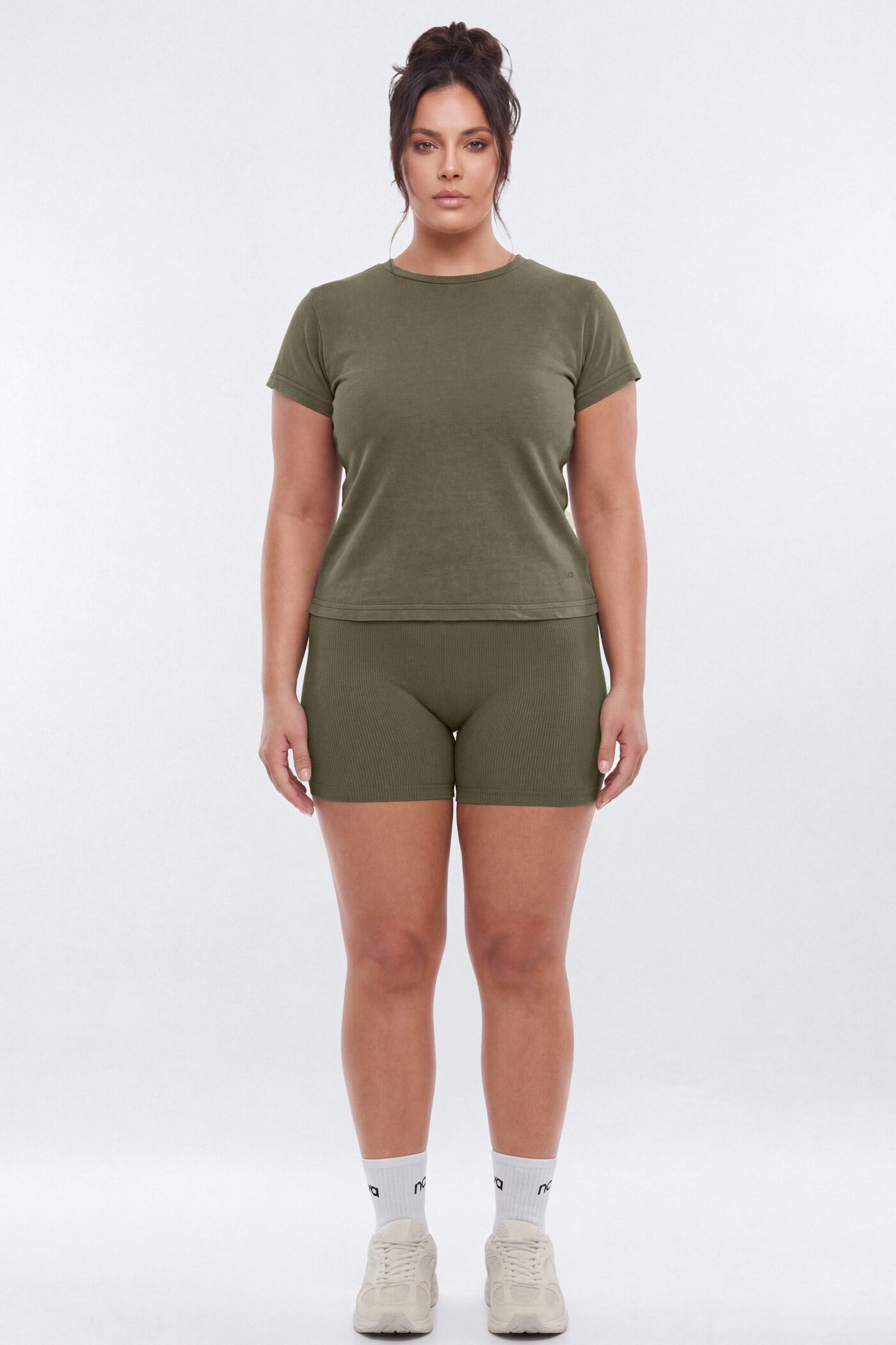 Cotton Jersey Short Sleeve T Shirt - Moss