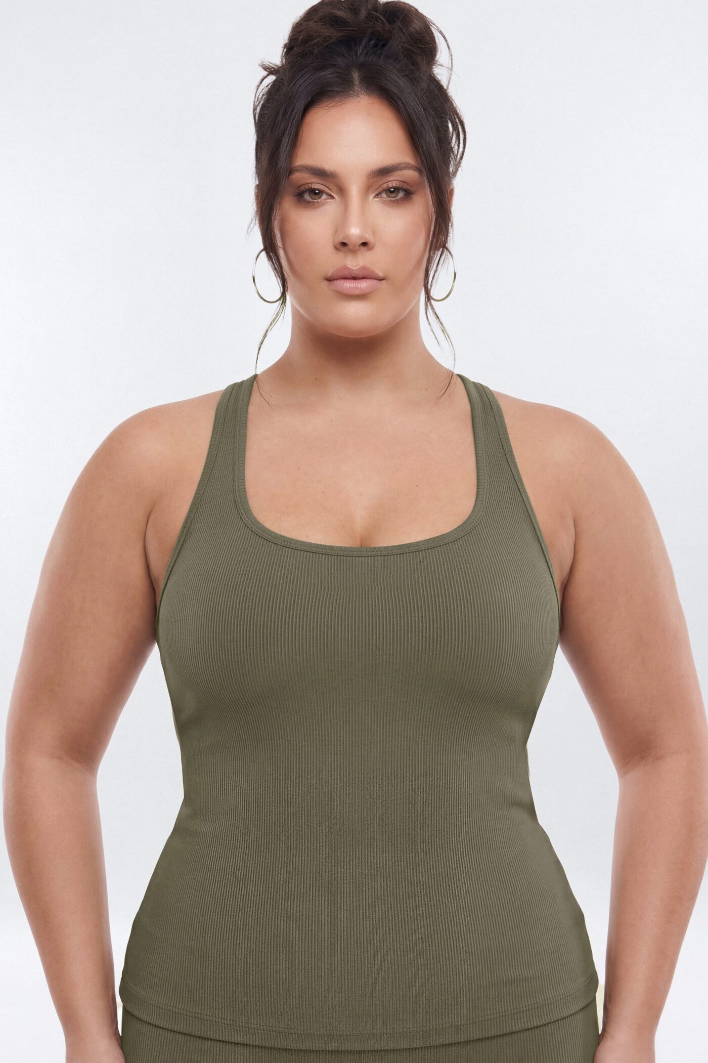 SeamlessLift™ Scoop Neck Racerback Active Tank - Moss