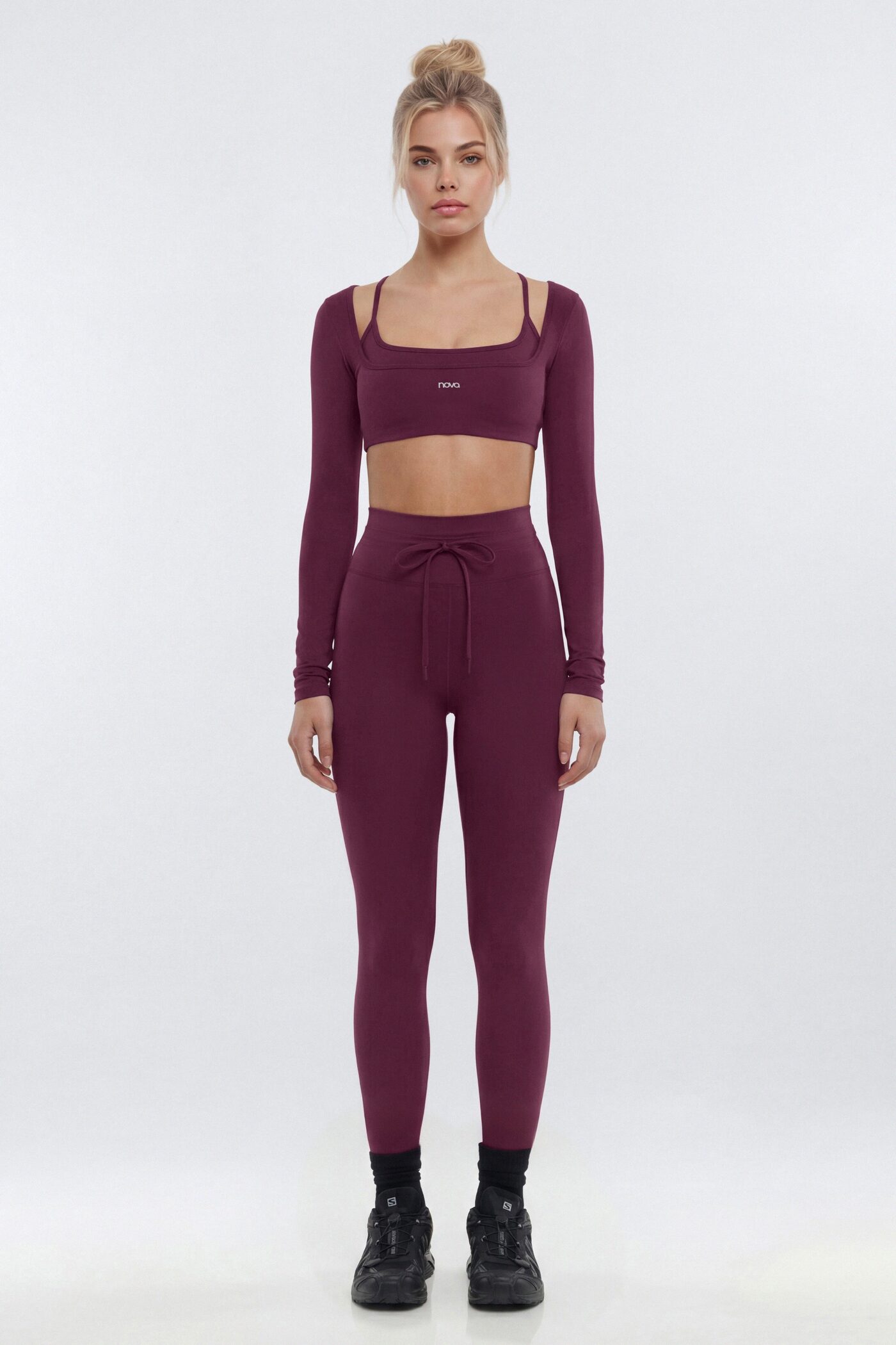 ProStretch™ Long Sleeve Sports Top - Merlot