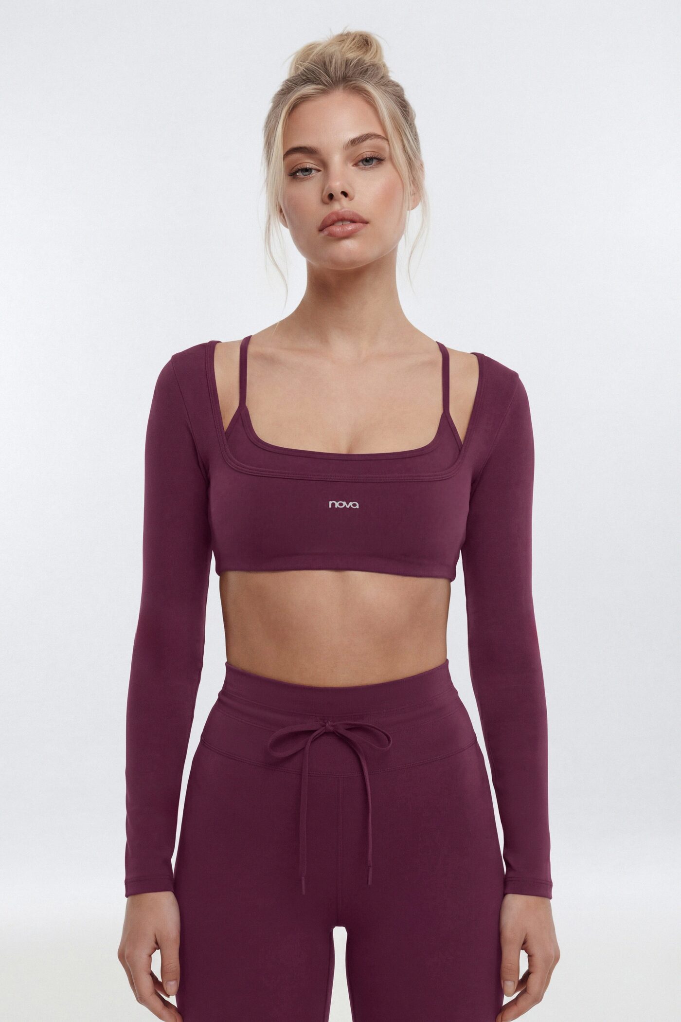 ProStretch™ Long Sleeve Sports Top - Merlot