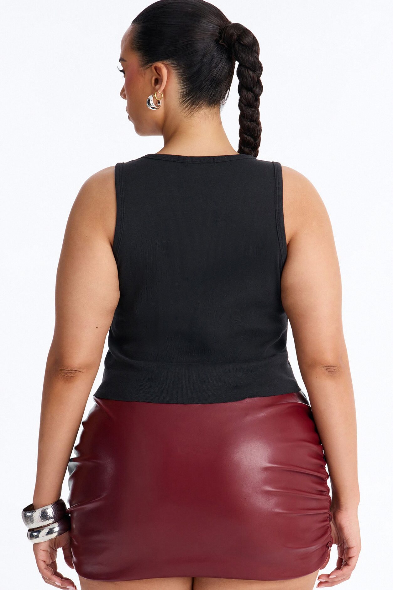 Metal Night Studded Tank Top - Black