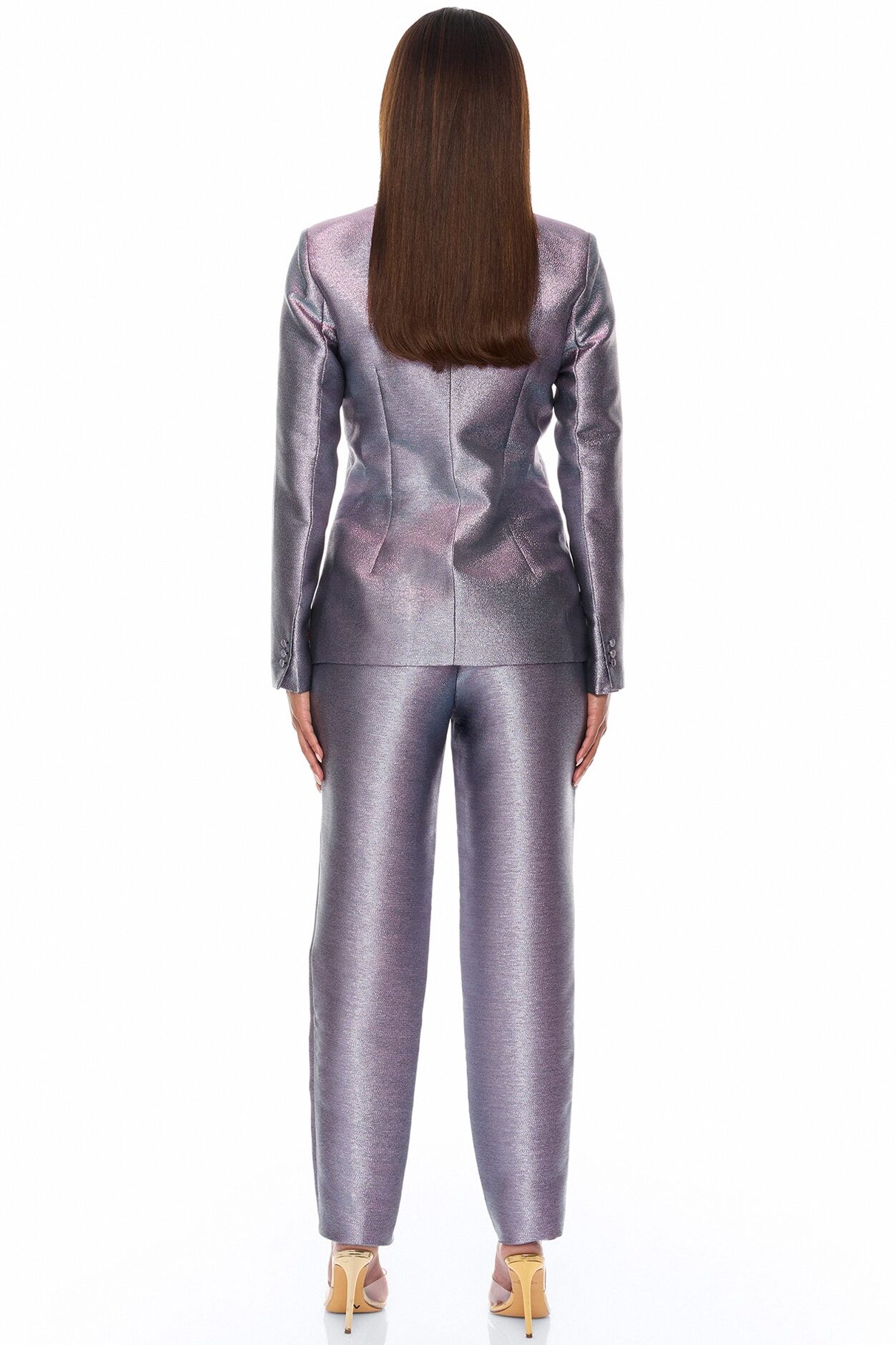 Cosmic Dream Metallic Pant Set - Blue/combo