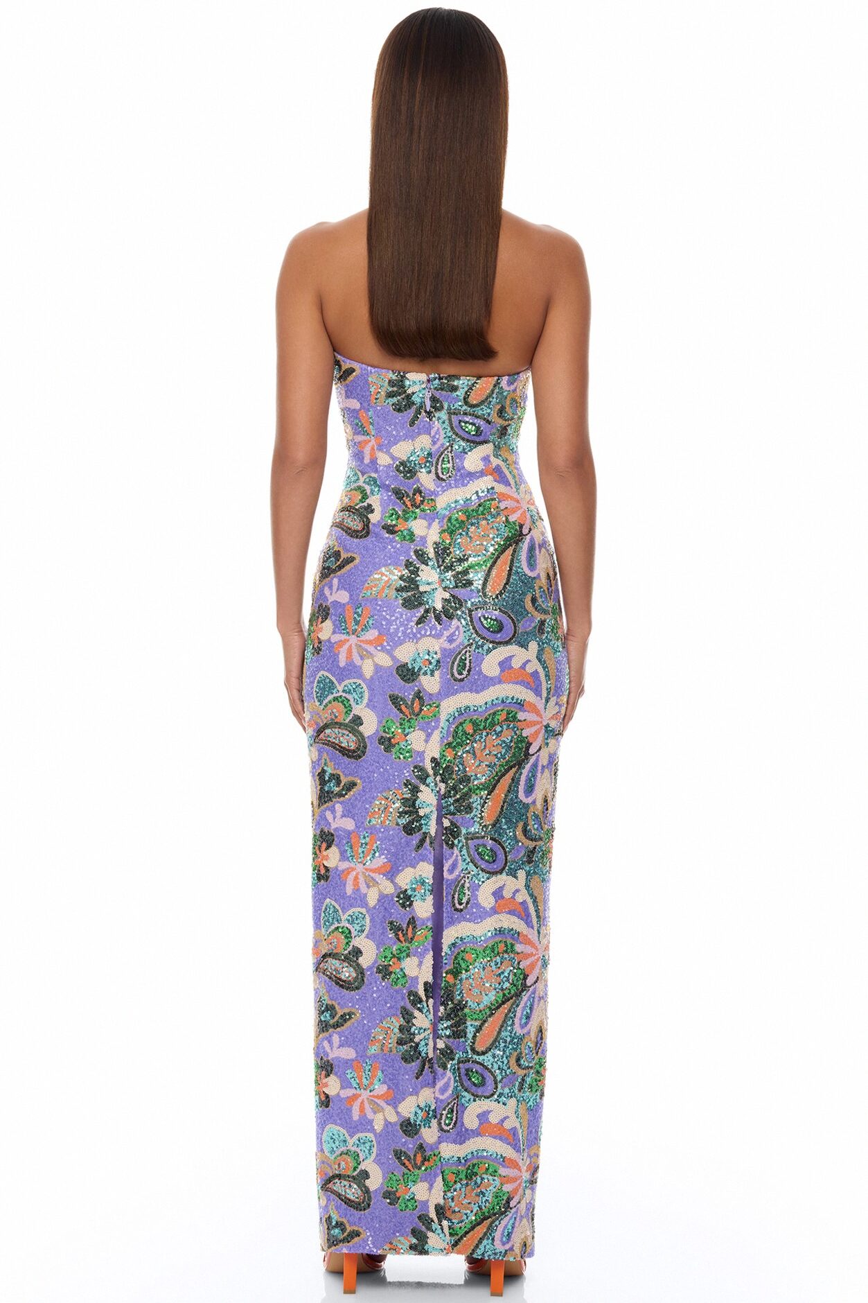 With The Groove Sequin Maxi Dress - Purple/combo