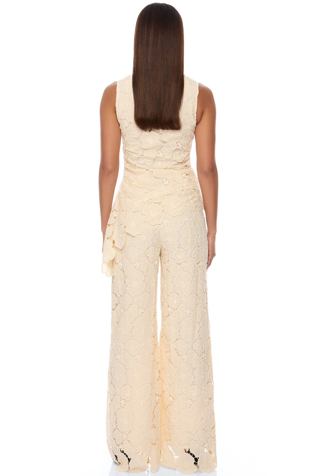 Winnie Embroidered Pant Set - Cream