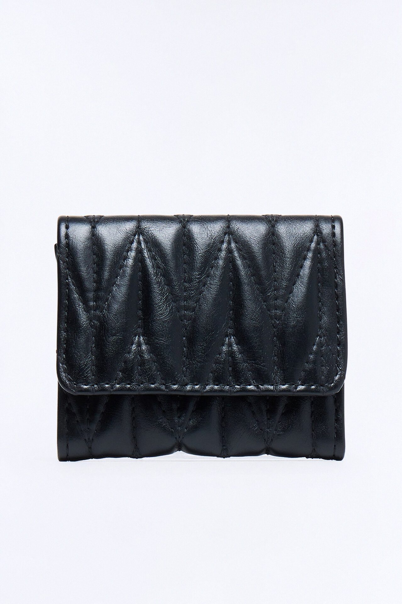 Little Spender Faux Leather Fold Over Wallet - Black