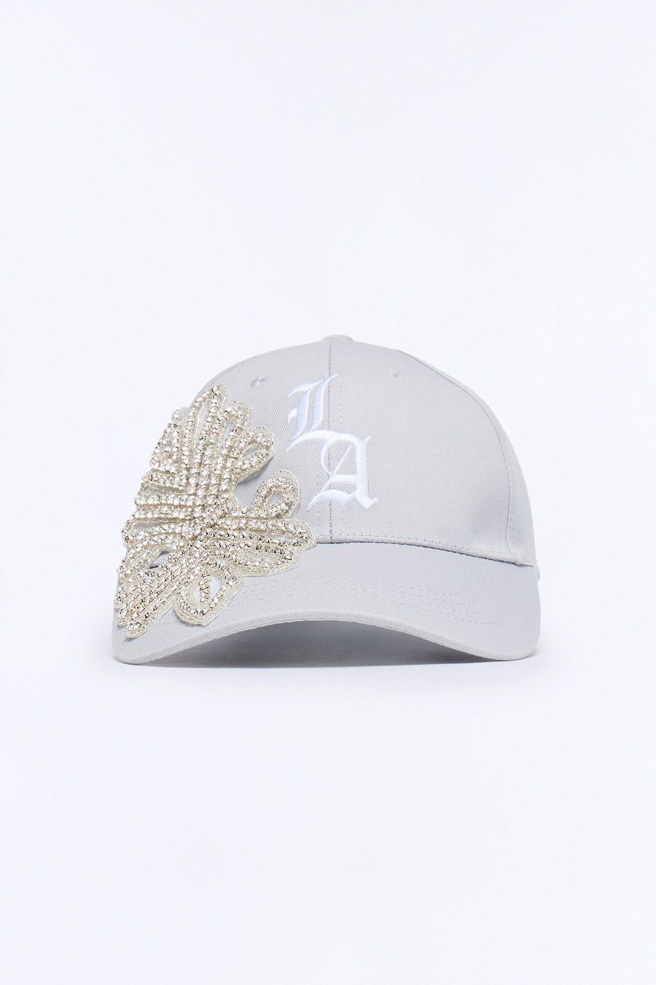 In My City LA Embellished Baseball Hat - Grey