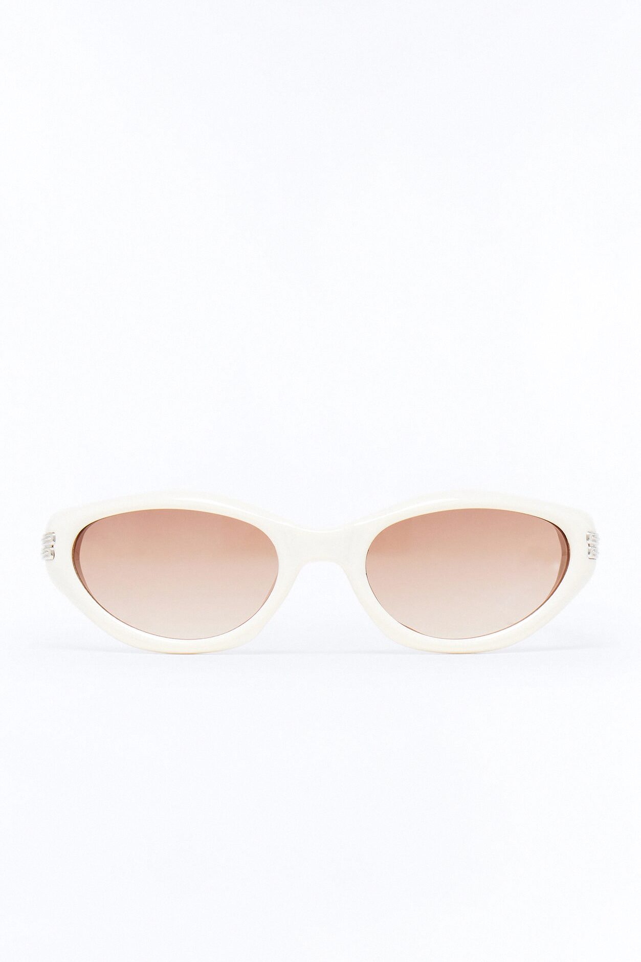Glamorous Glare Cat Eye Sunglasses - Cream