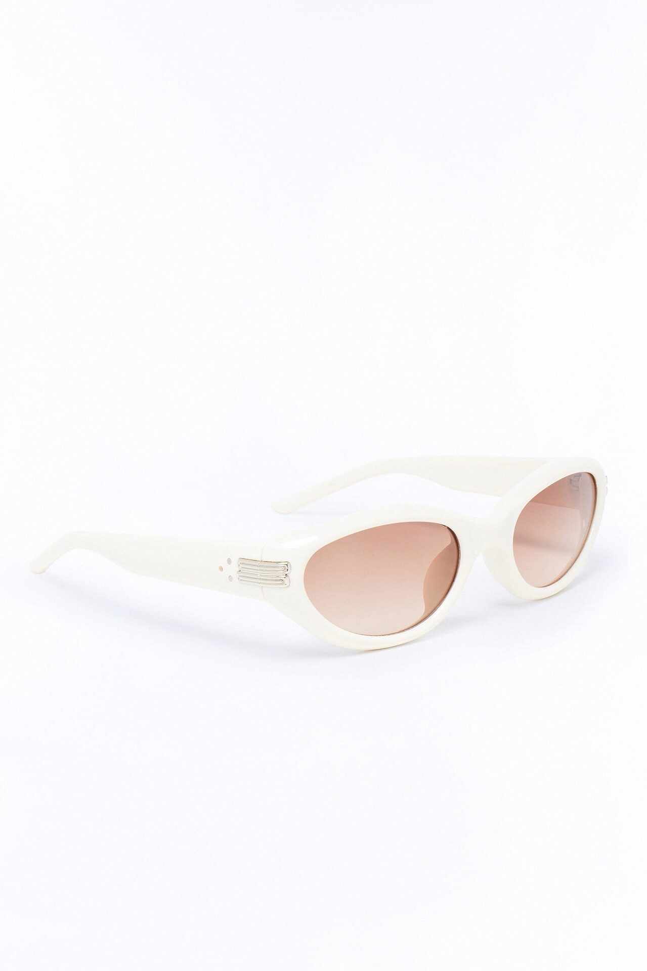 Glamorous Glare Cat Eye Sunglasses - Cream