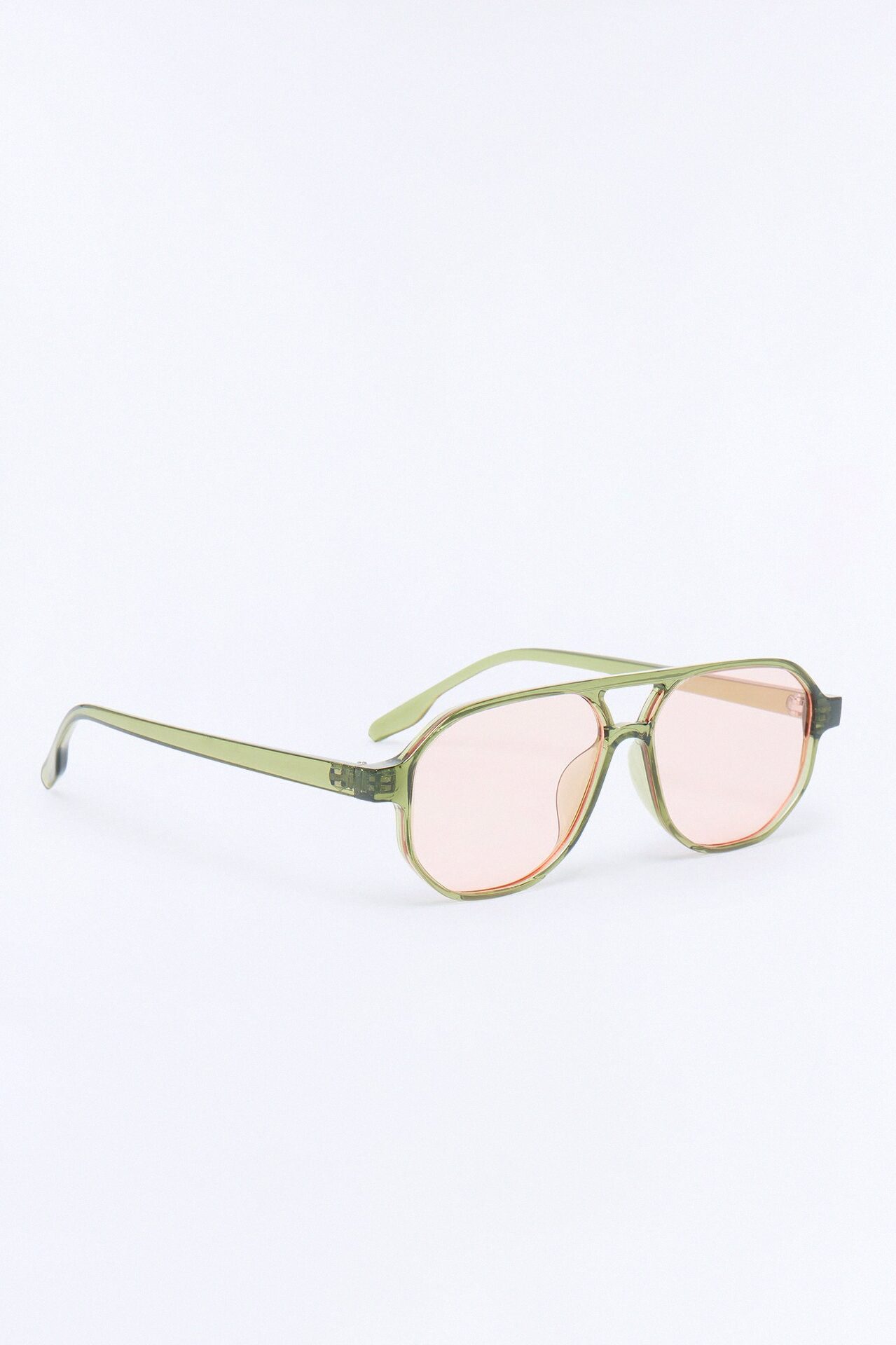 Strawberry Matcha Aviator Sunglasses - Green/combo