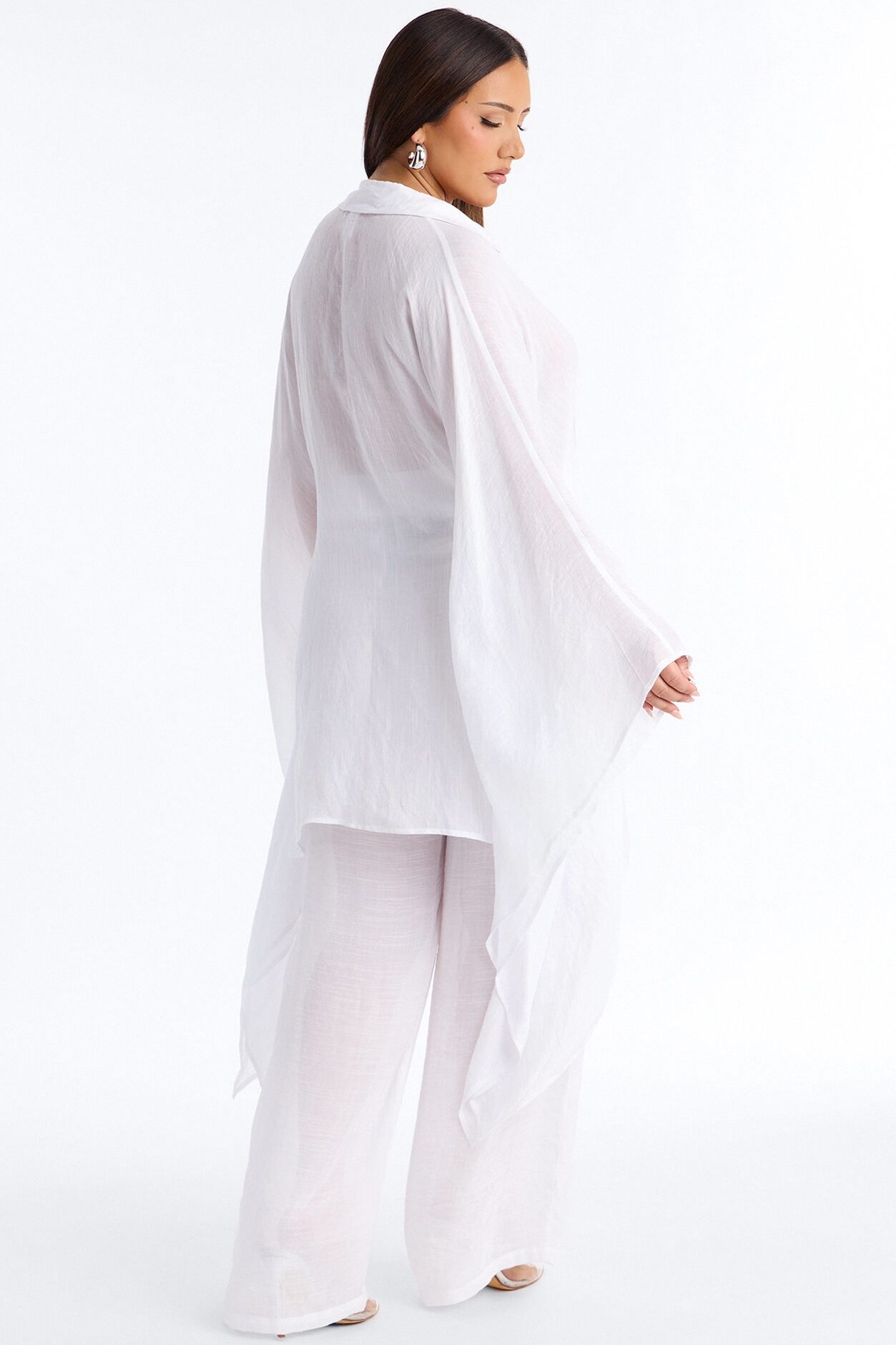 Addison Linen Pant Set - White