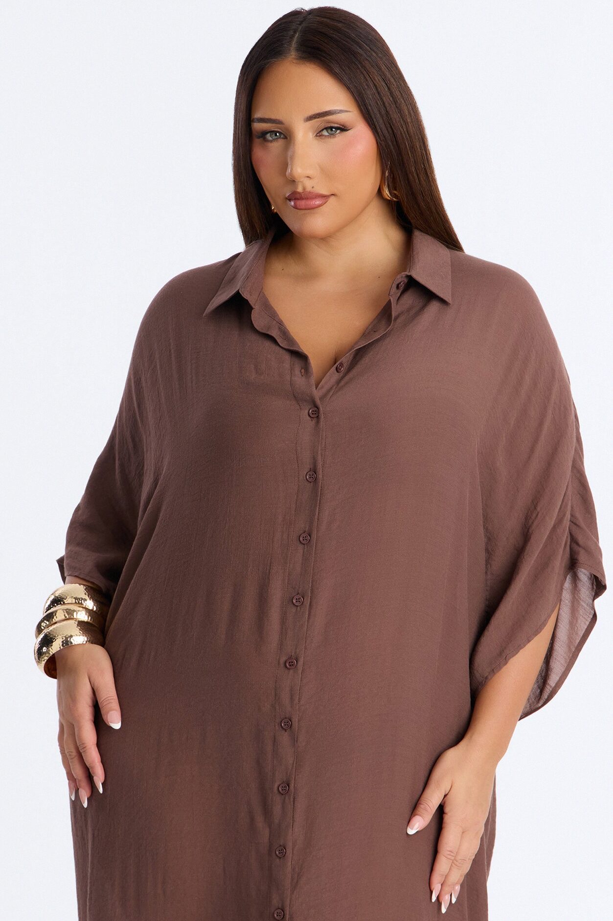 Lazy Summer Daze Cover Up Dress - Chocolate
