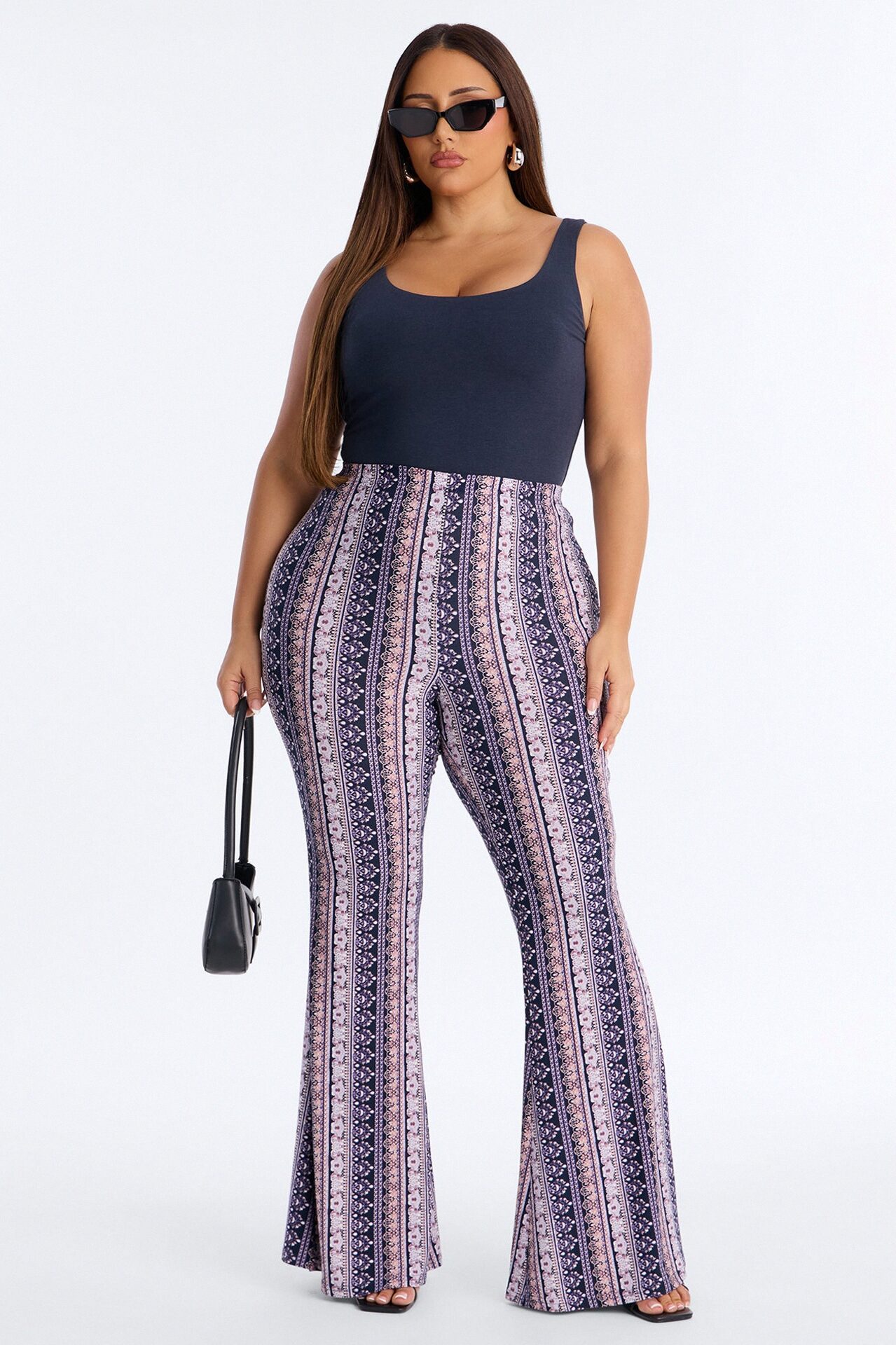 Third Strike Boho Flared Pant 33″ - Purple/combo