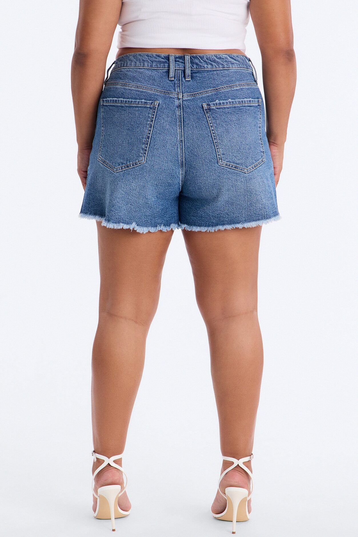 Kaleigh Stretch Denim Shorts - Dark Wash