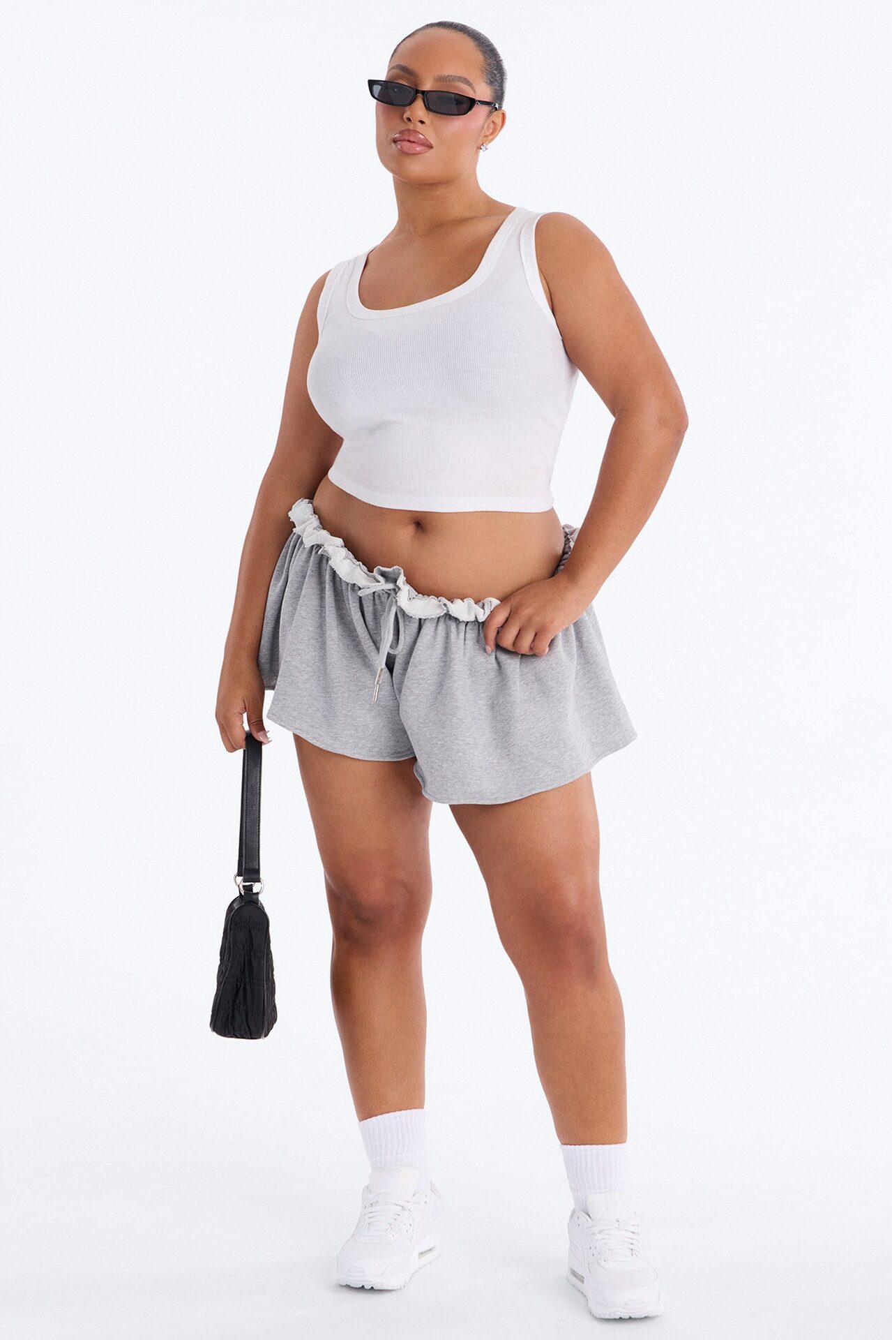 On The Go Low Rise Flowy Short - Heather Grey